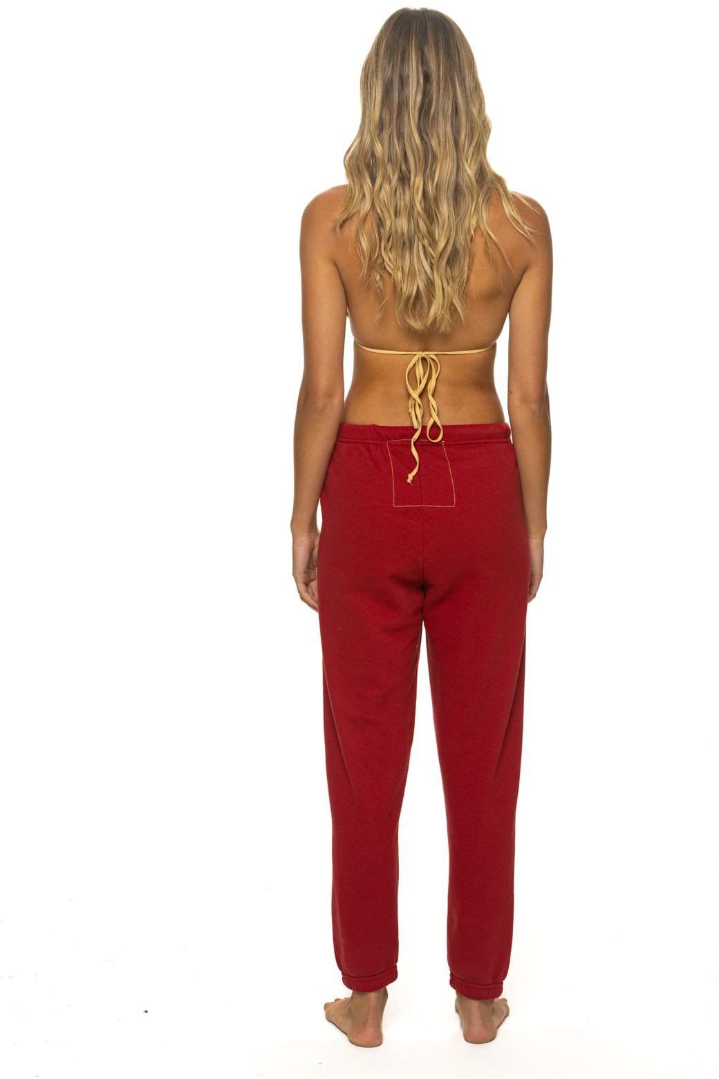 LOGO SWEATPANTS - CRIMSON - 图片 4