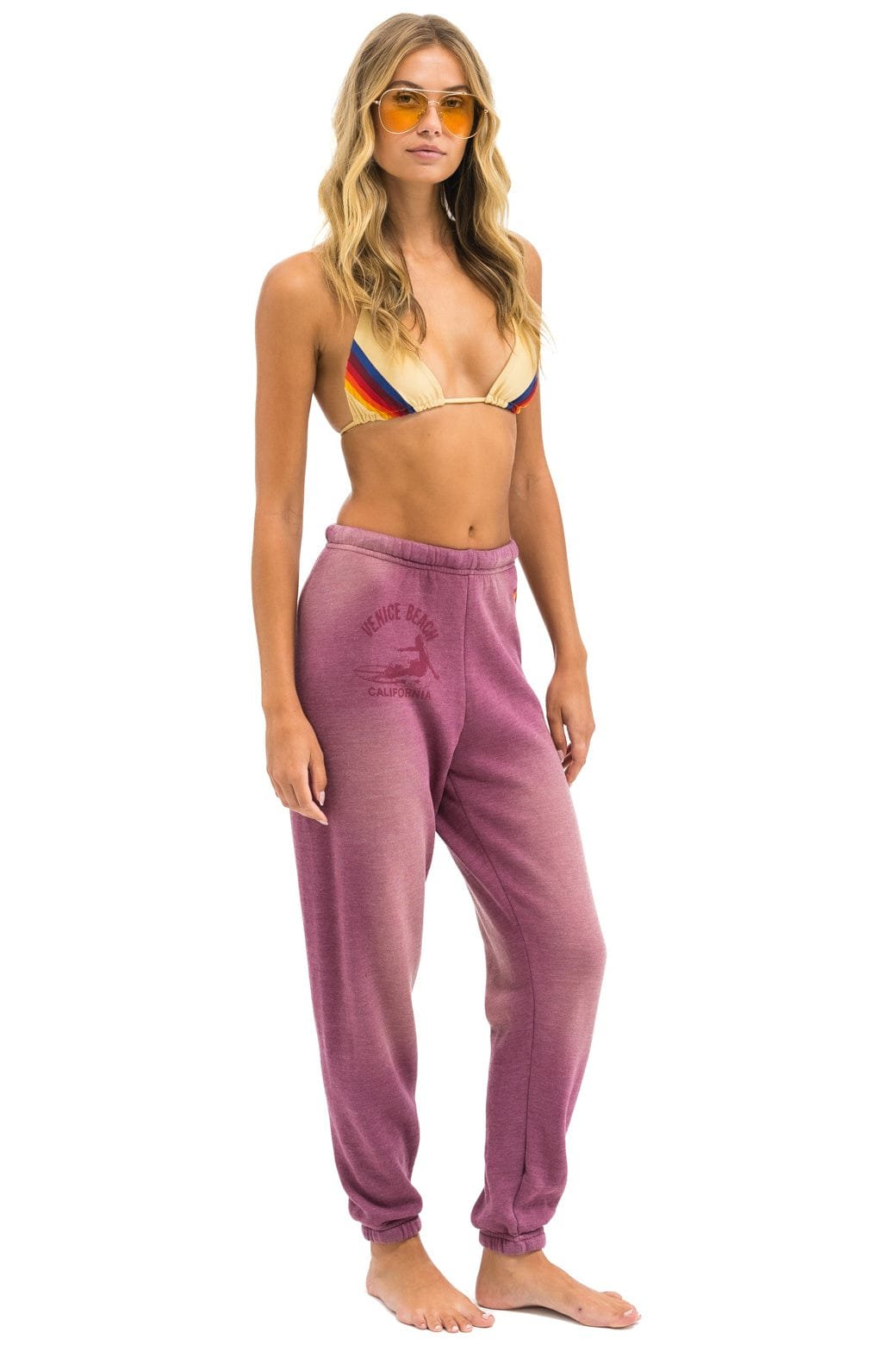 Alternative view of VENICE SURFER SWEATPANTS - FADED BERRY