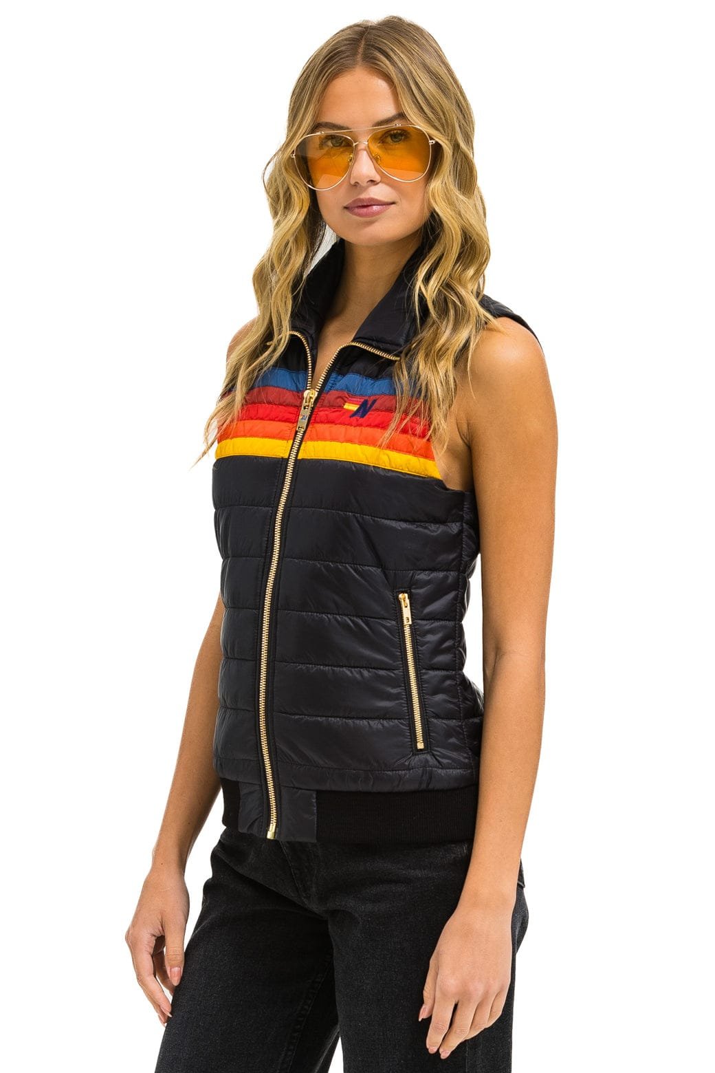 Alternative view of WOMEN'S 5 STRIPE VEST - BLACK