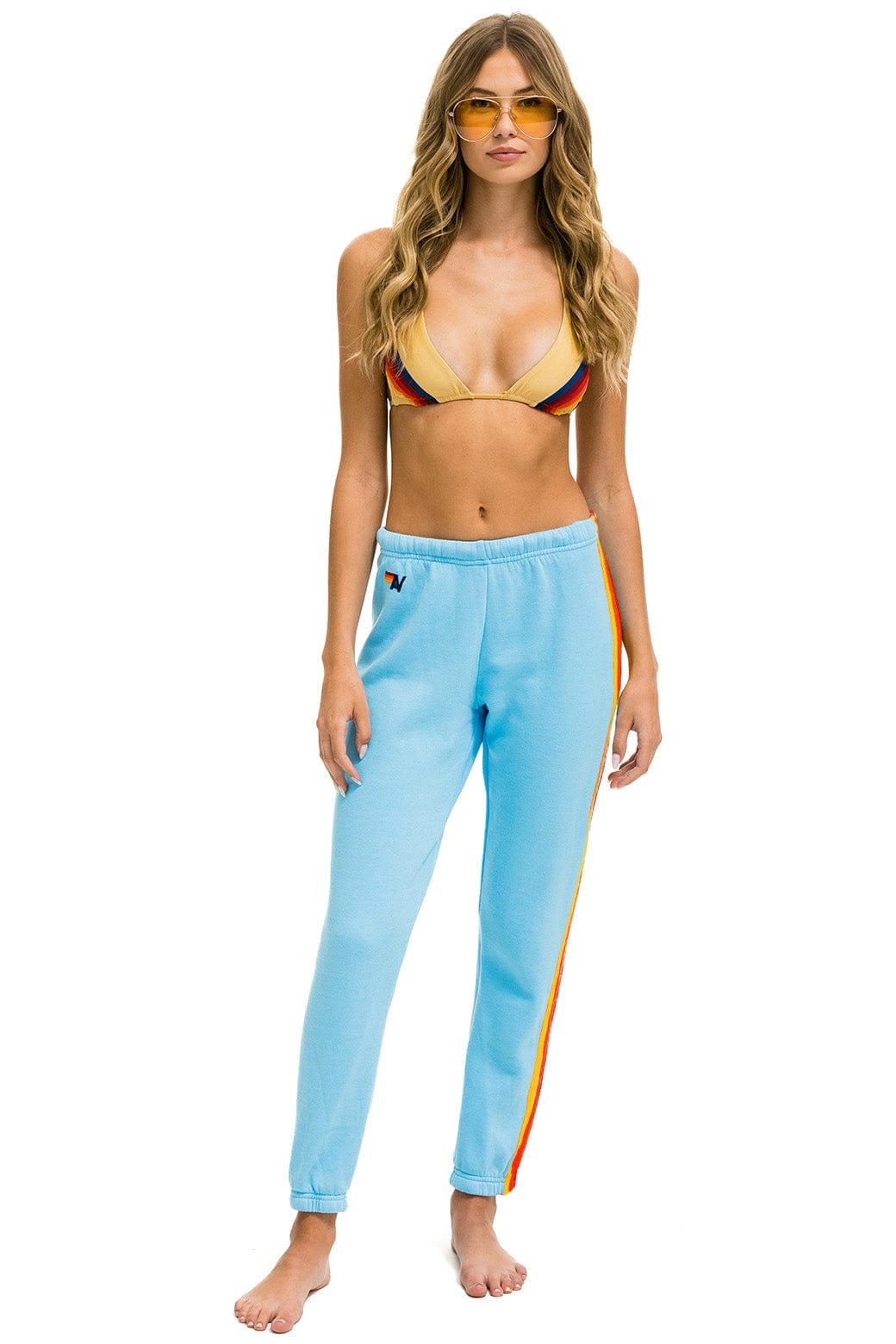 Alternative view of 5 STRIPE SWEATPANTS - SKY // YELLOW // PURPLE