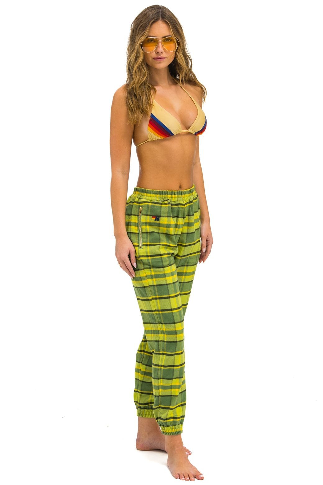 Alternative view of PLAID LODGE PANT - AVOCADO PLAID