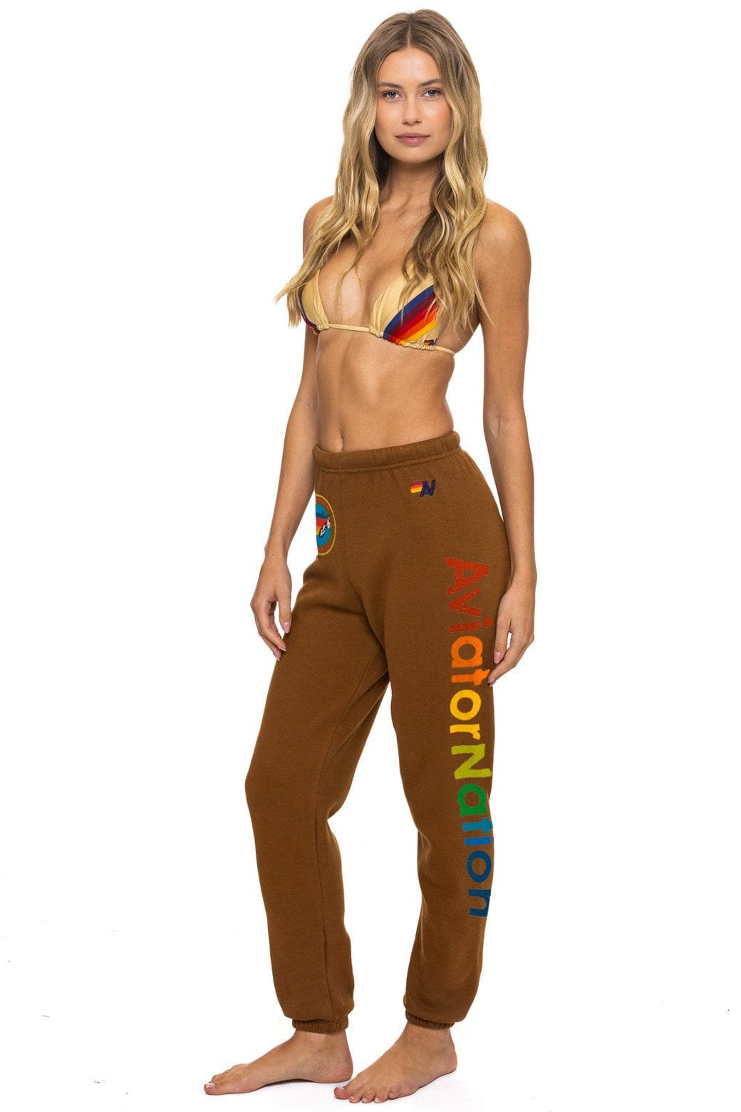 Alternative view of AVIATOR NATION SWEATPANTS - CINNAMON