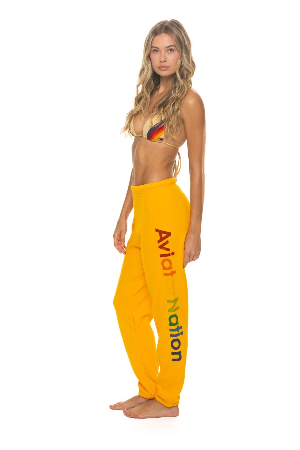 Alternative view of AVIATOR NATION SWEATPANTS - GOLD