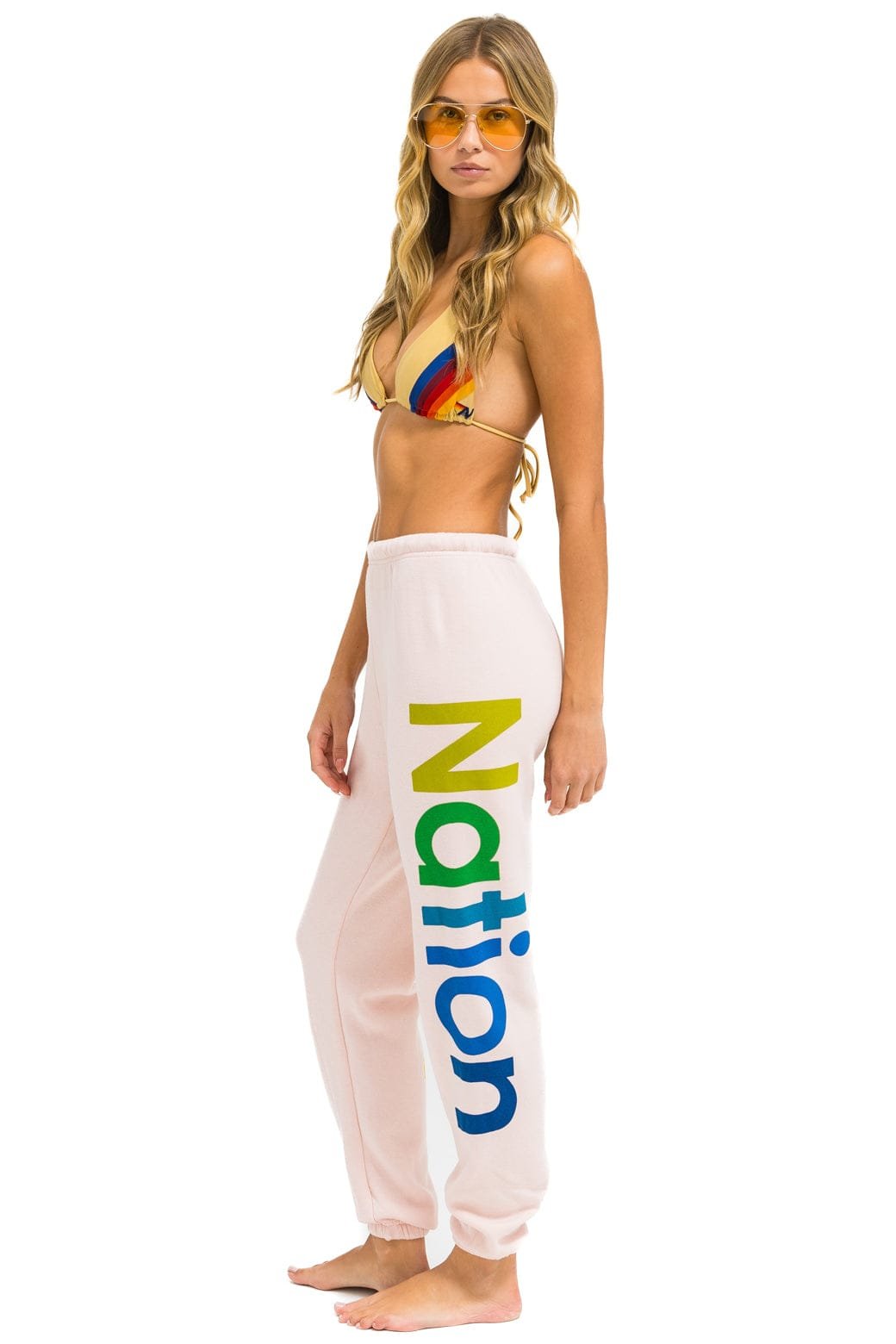 Alternative view of AVIATOR NATION 2 SWEATPANTS - LIGHT PINK