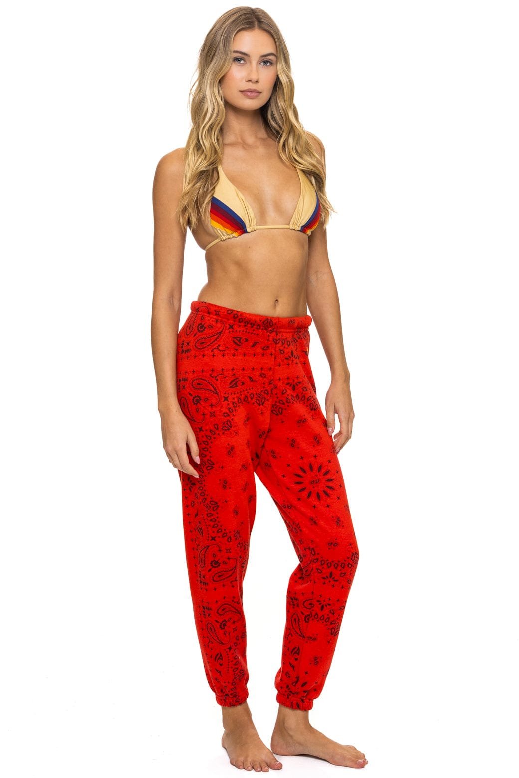 BANDANA SWEATPANTS - RED - 图片 5