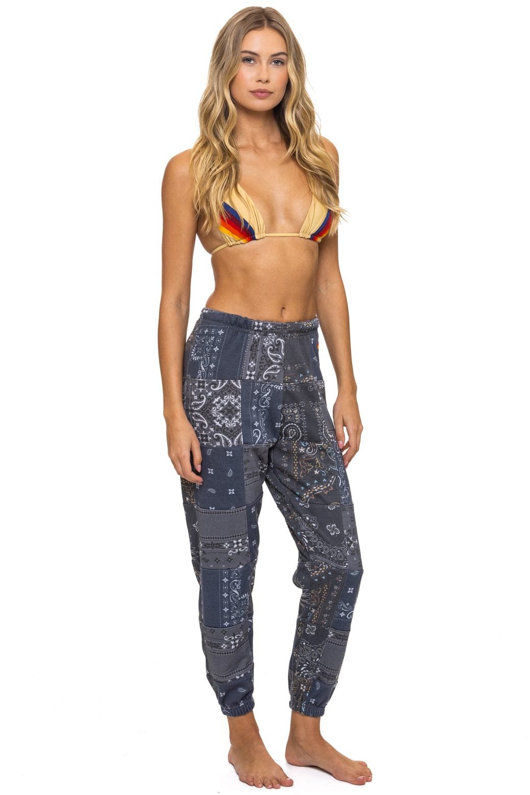 BANDANA QUILTED SWEATPANTS - CHARCOAL - Image 6