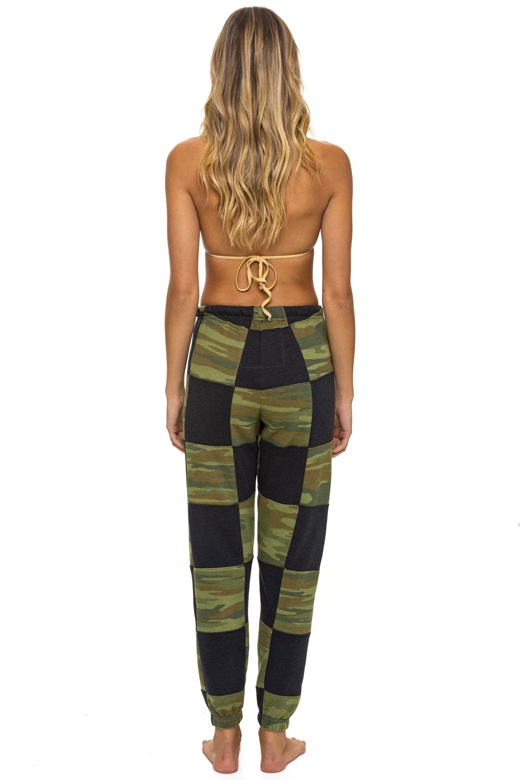 CHECK QUILTED SWEATPANTS - SMOKE // CAMO - 图片 4