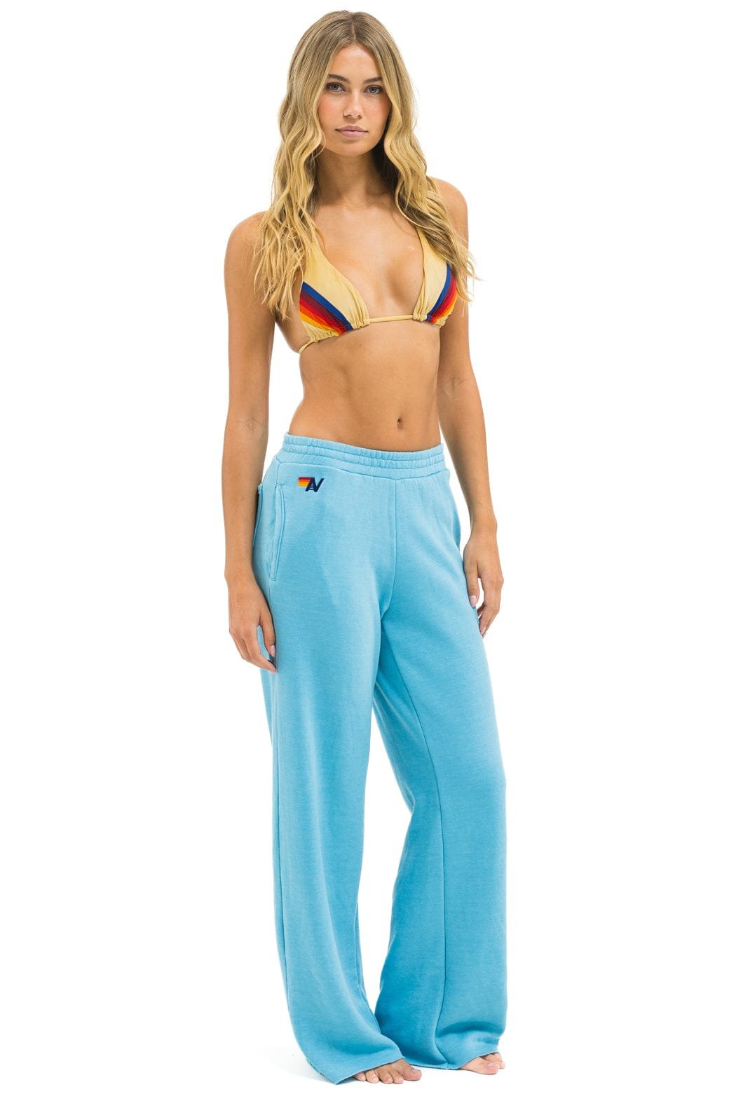 Alternative view of WIDE LEG POCKET SWEATPANTS - AQUA