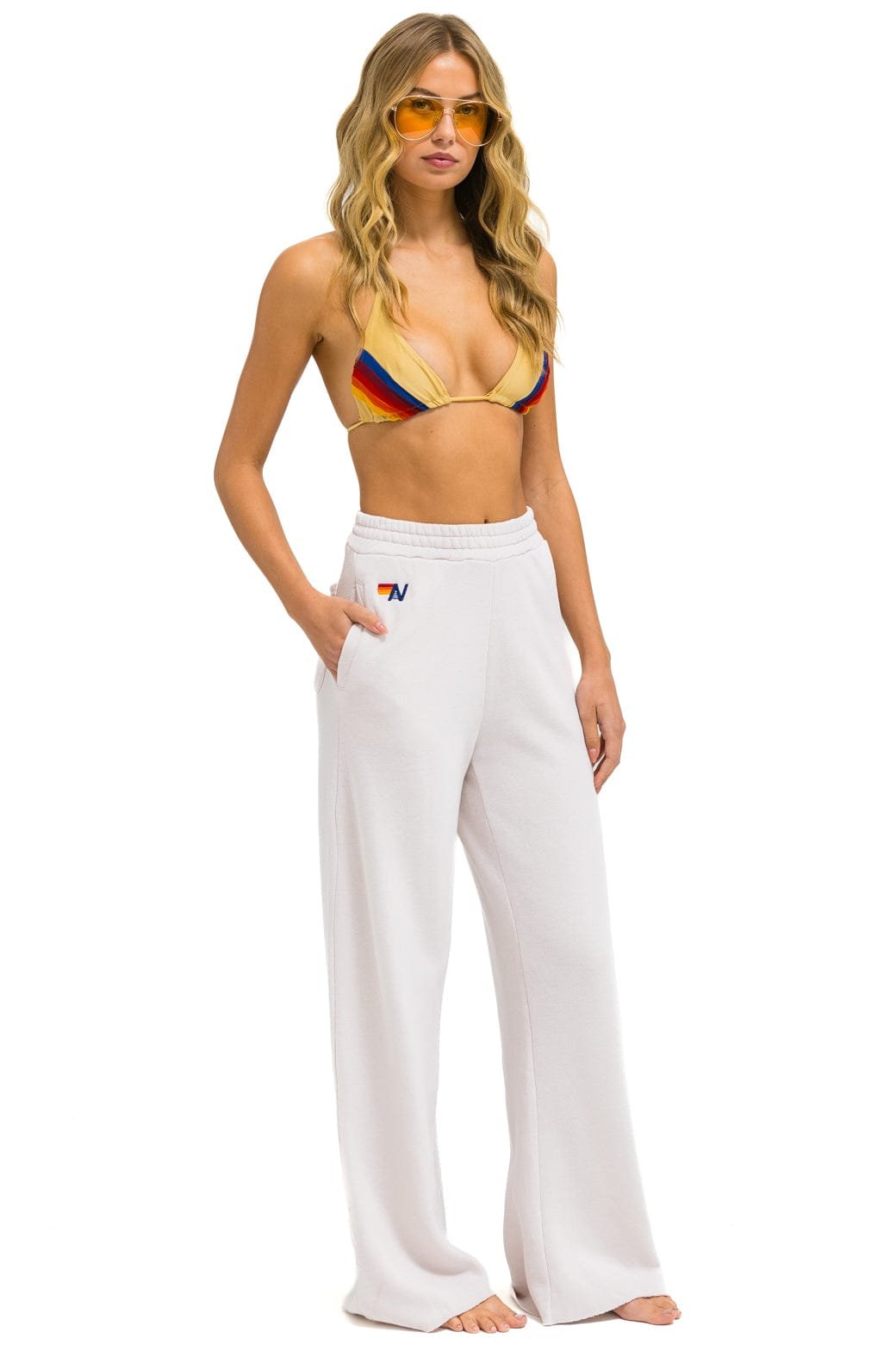 Alternative view of WIDE LEG POCKET SWEATPANTS - DOVE