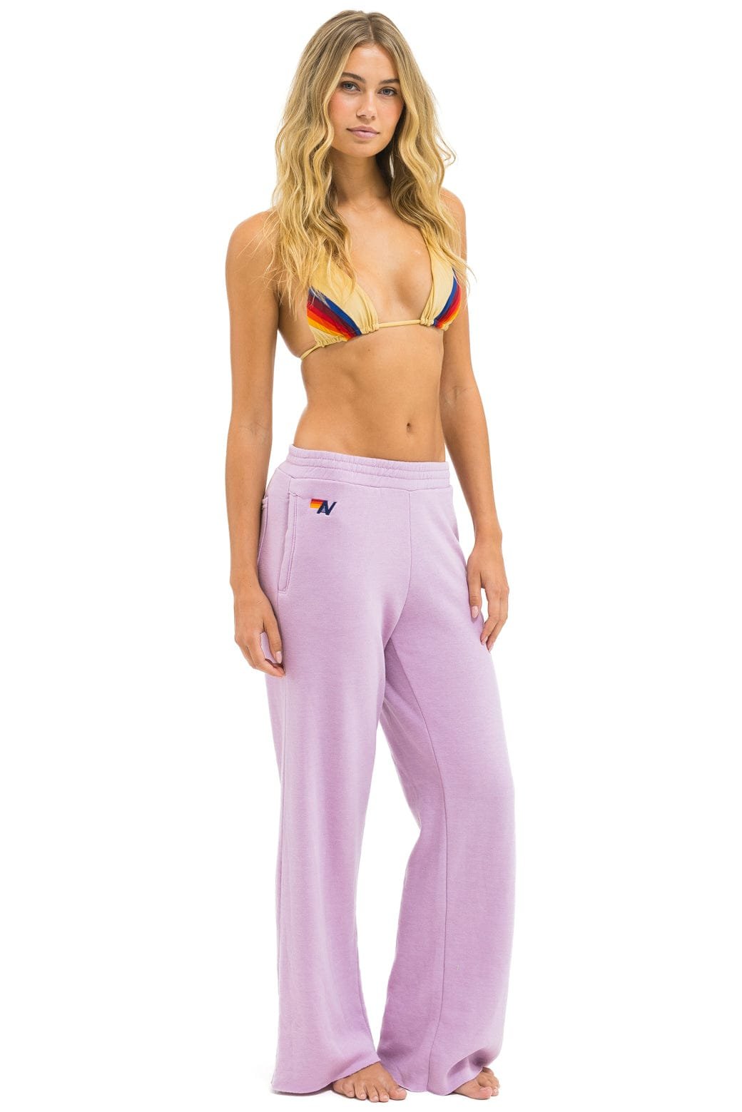 Alternative view of WIDE LEG POCKET SWEATPANTS - MAUVE