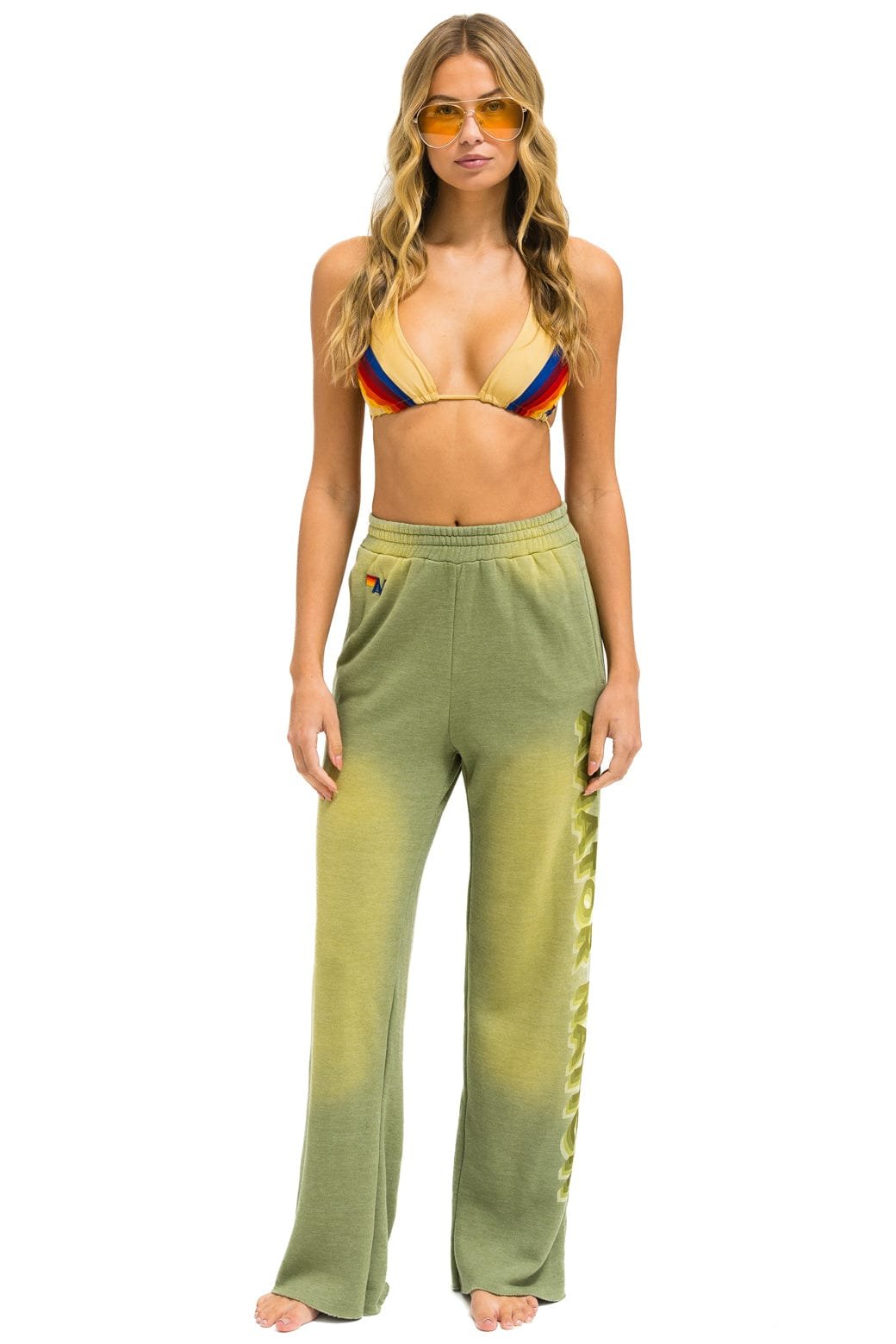 AN 3D WIDE LEG POCKET SWEATPANTS - FADED ARMY - Image 5