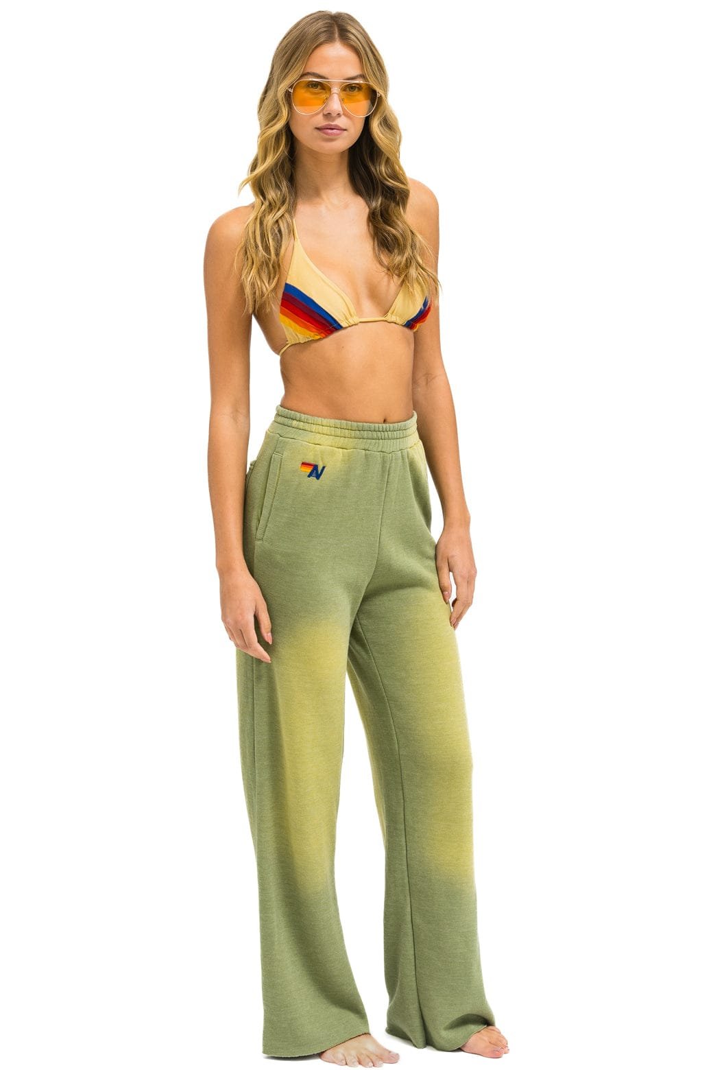 AN 3D WIDE LEG POCKET SWEATPANTS - FADED ARMY - Image 3