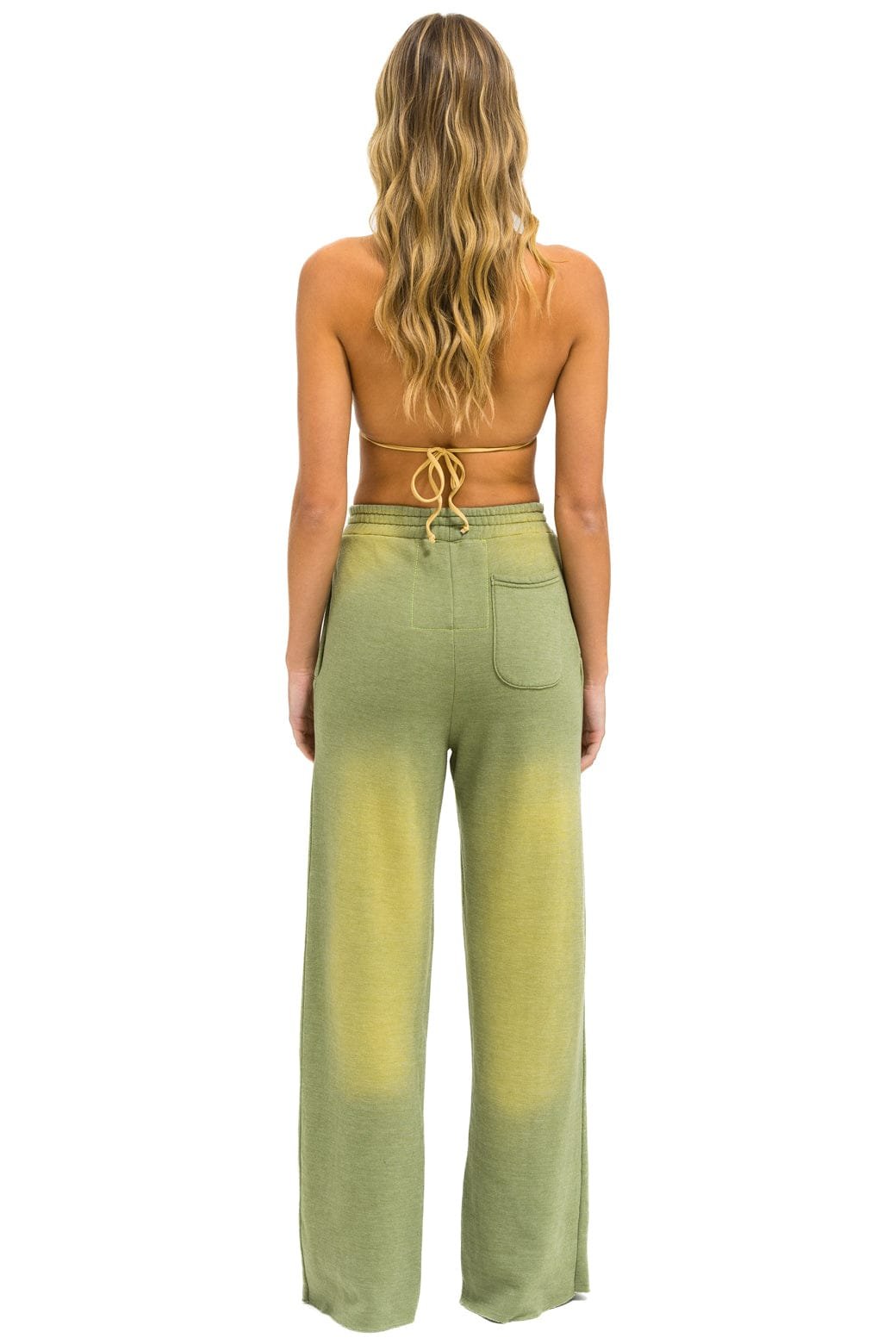 AN 3D WIDE LEG POCKET SWEATPANTS - FADED ARMY - Image 4