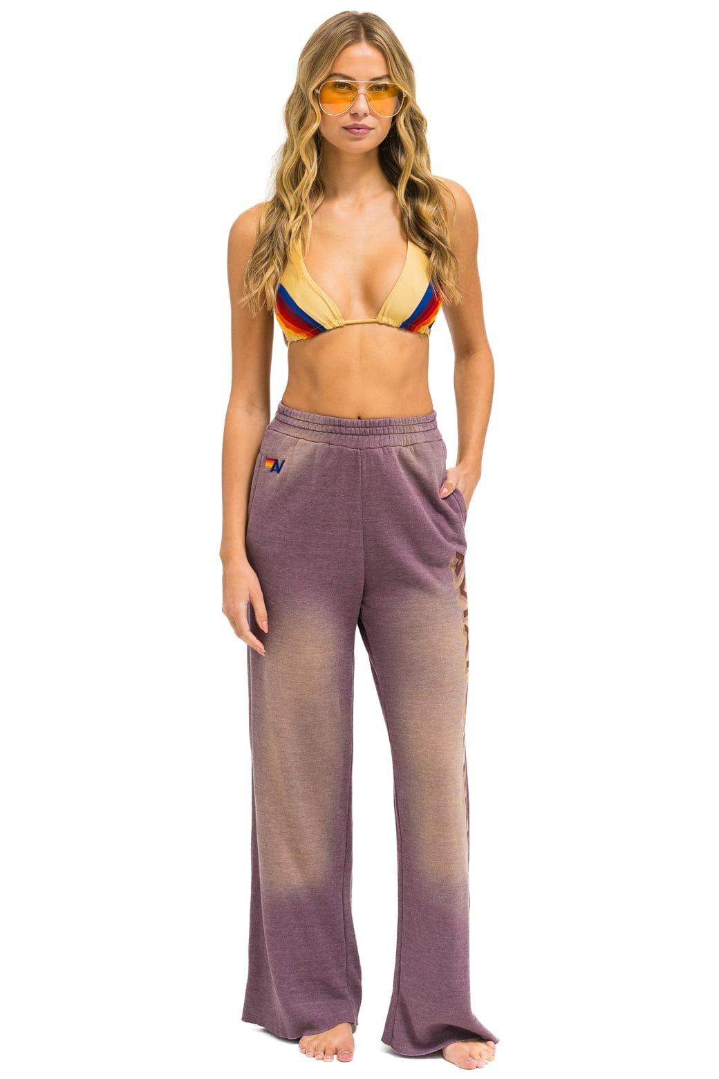 Alternative view of AN 3D WIDE LEG POCKET SWEATPANTS - FADED MOCHA