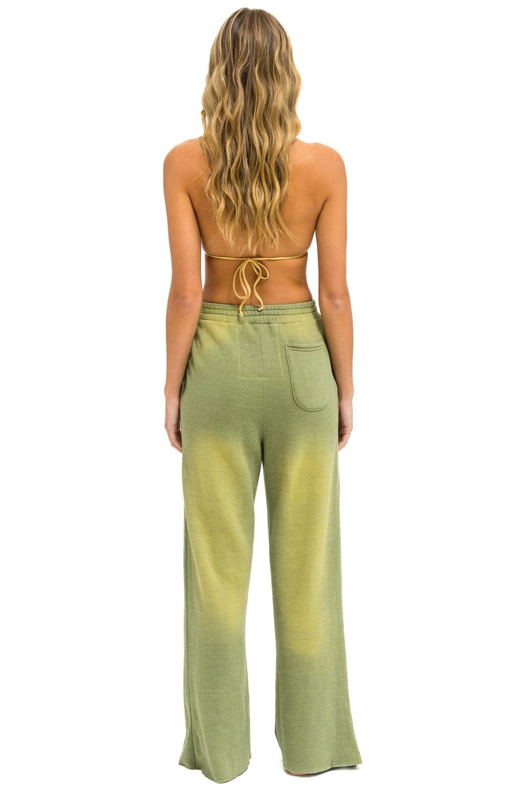 ESSENTIAL WIDE LEG POCKET SWEATPANTS - FADED ARMY - 图片 4