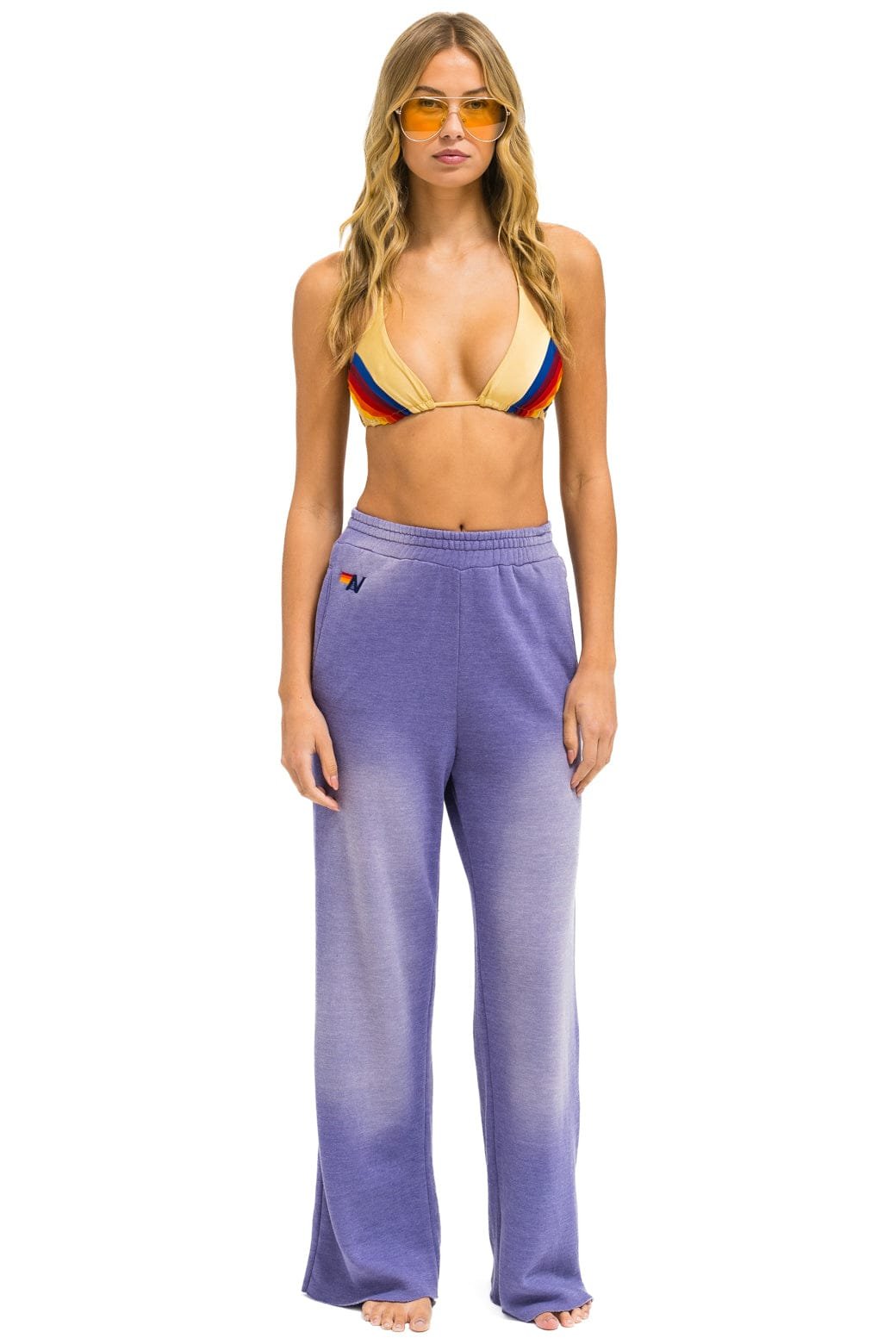 Alternative view of ESSENTIAL WIDE LEG POCKET SWEATPANTS - FADED GRAPE