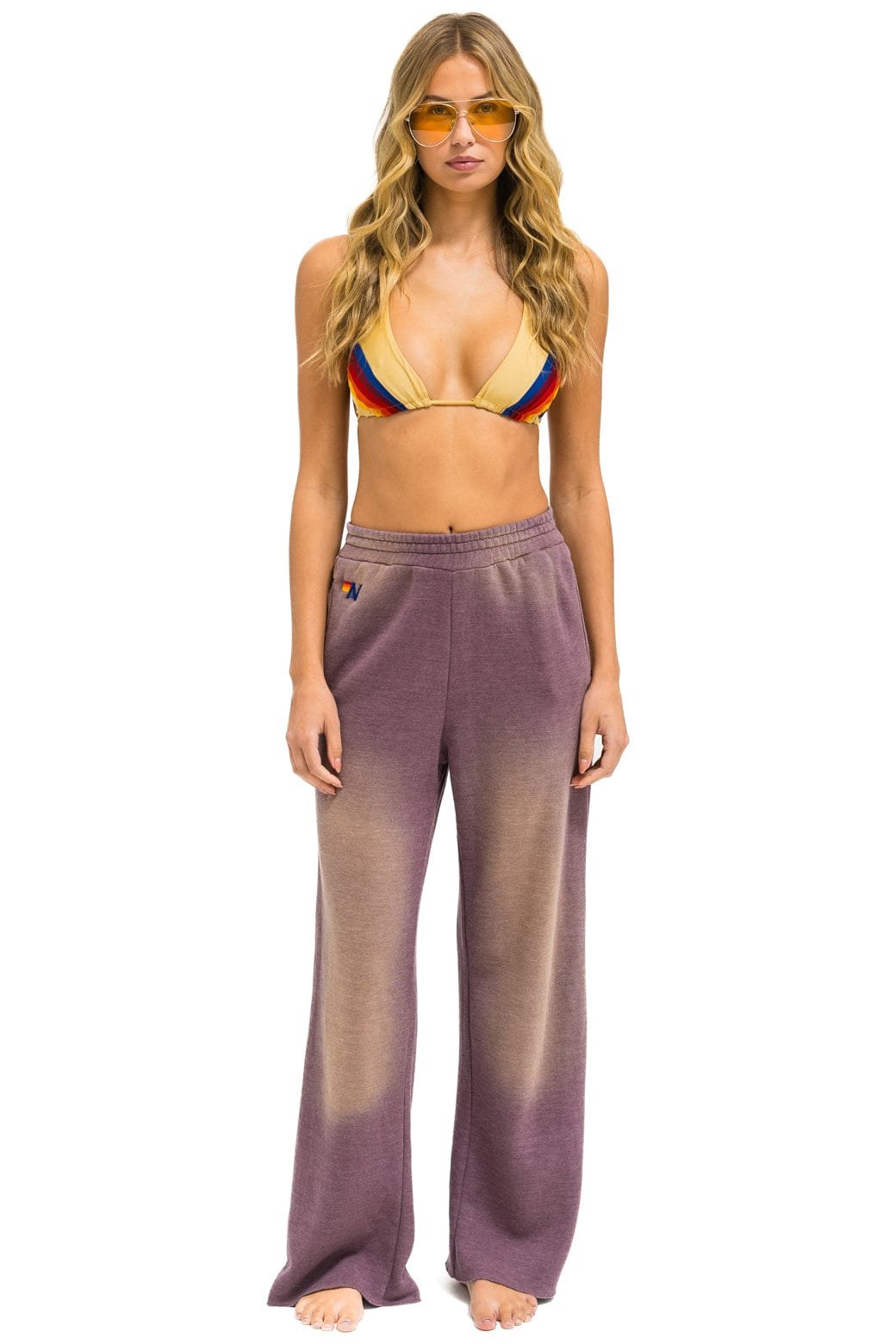 ESSENTIAL WIDE LEG POCKET SWEATPANTS - FADED MOCHA - 图片 3