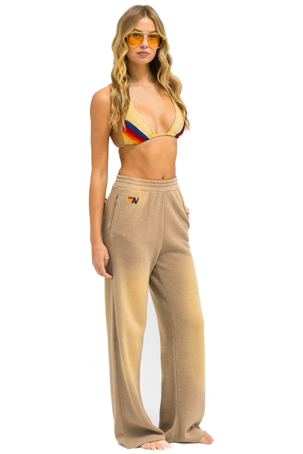 Alternative view of ESSENTIAL WIDE LEG POCKET SWEATPANTS - FADED TAN