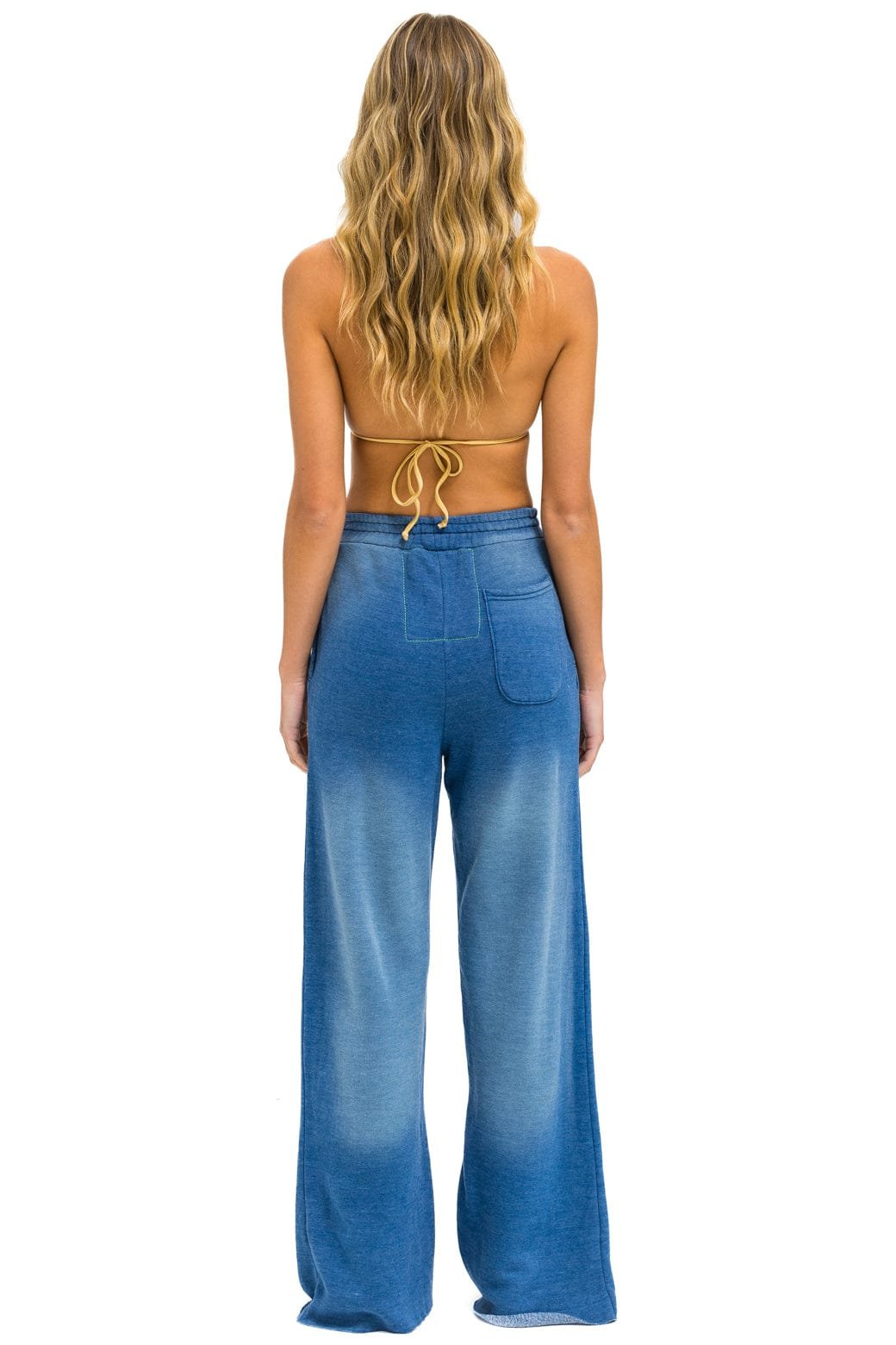 PARROT WIDE LEG POCKET SWEATPANTS - FADED WATER - 图片 4