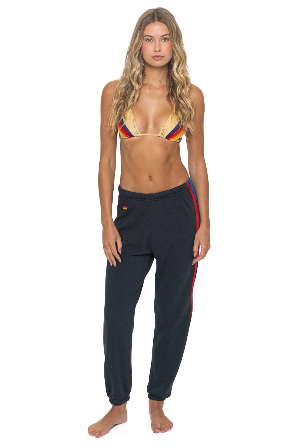 Alternative view of WOMEN'S 5 STRIPE AMERICA SWEATPANT - CHARCOAL // USA