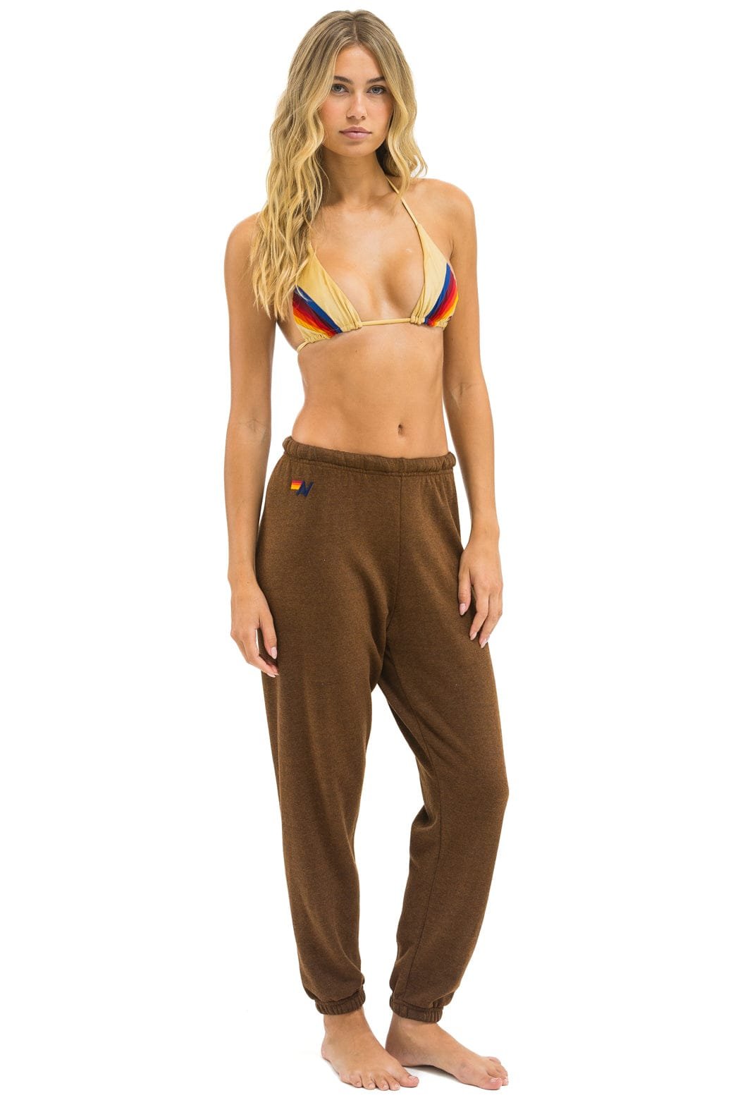Alternative view of 5 STRIPE SWEATPANTS - CHOCOLATE // ESPRESSO