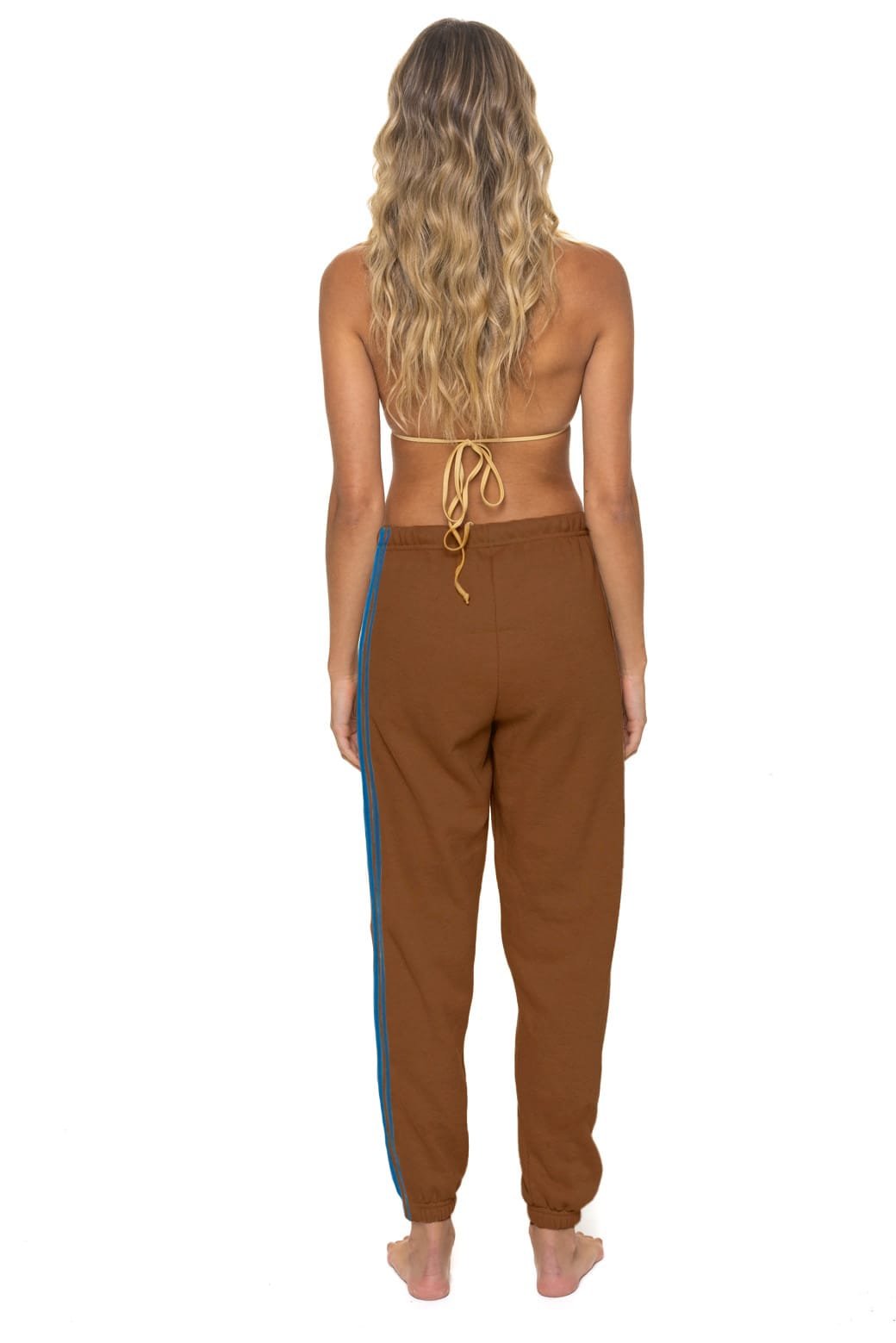 5 STRIPE SWEATPANTS - CINNAMON - 图片 3