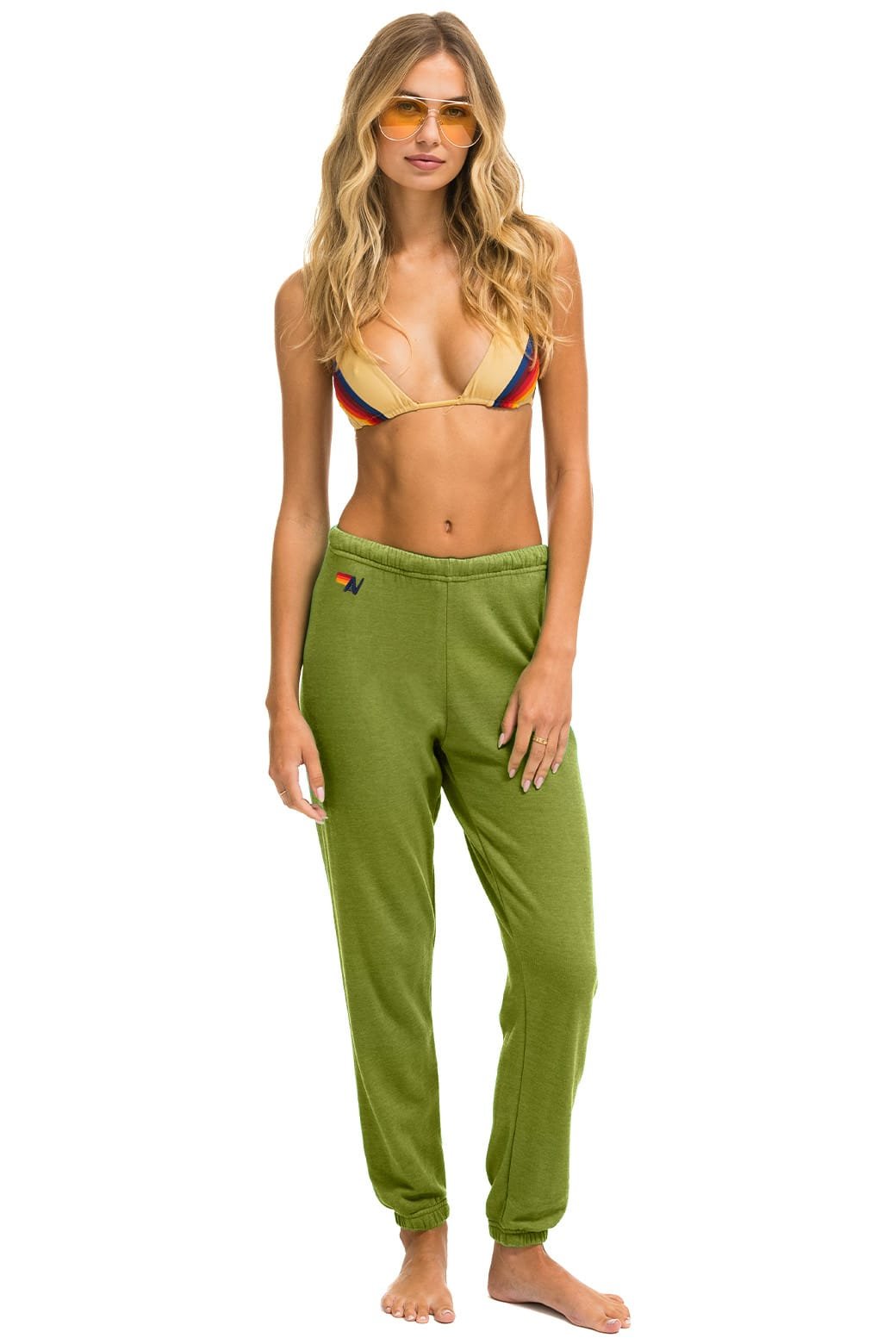 Alternative view of 5 STRIPE SWEATPANTS - JUNGLE GREEN