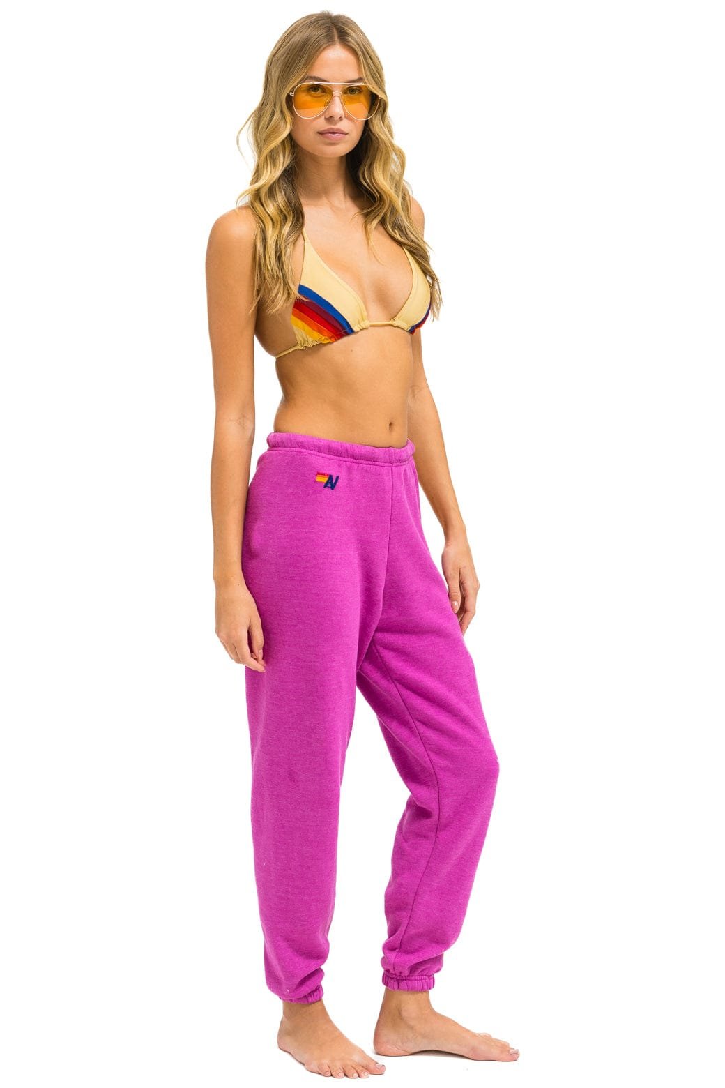 5 STRIPE SWEATPANTS - MAGENTA // ORANGE // YELLOW - 图片 3