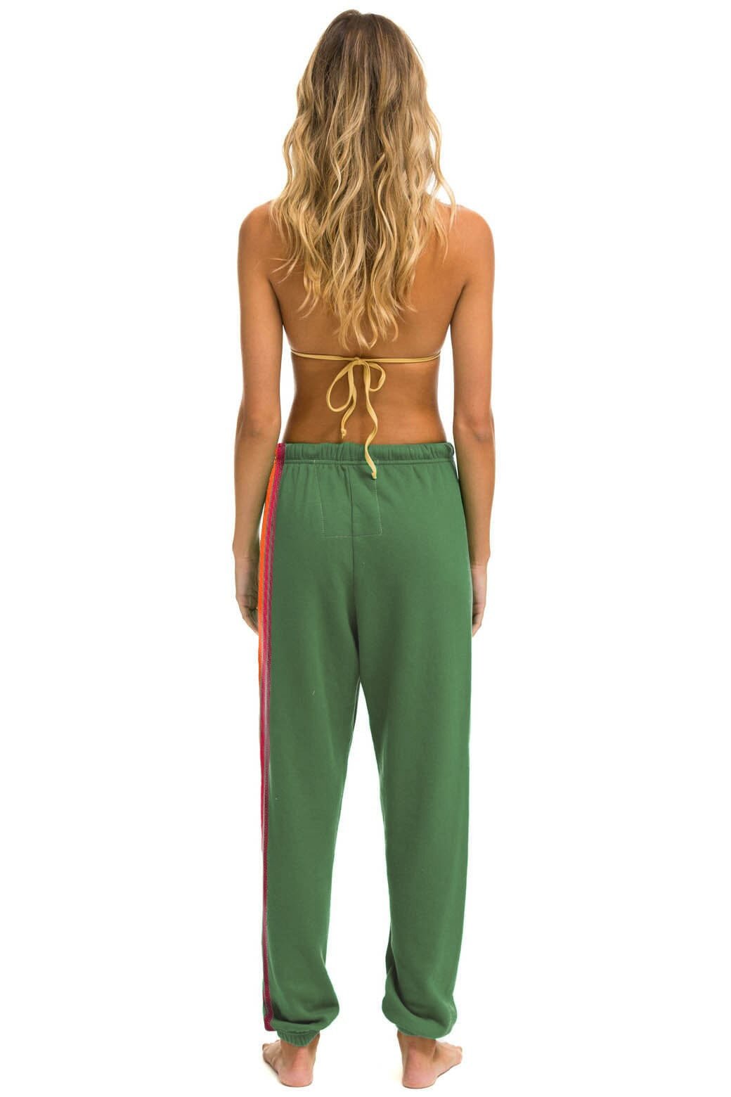 5 STRIPE SWEATPANTS - PALM // RAINBOW WHITE - 图片 3