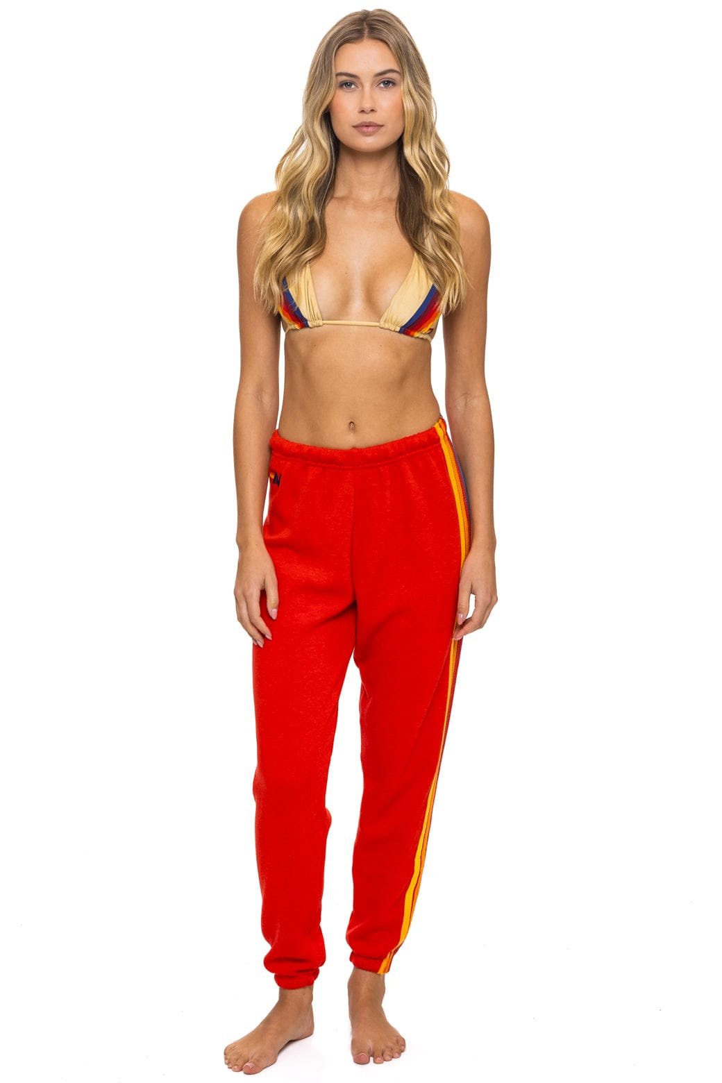 Alternative view of 5 STRIPE SWEATPANTS - RED