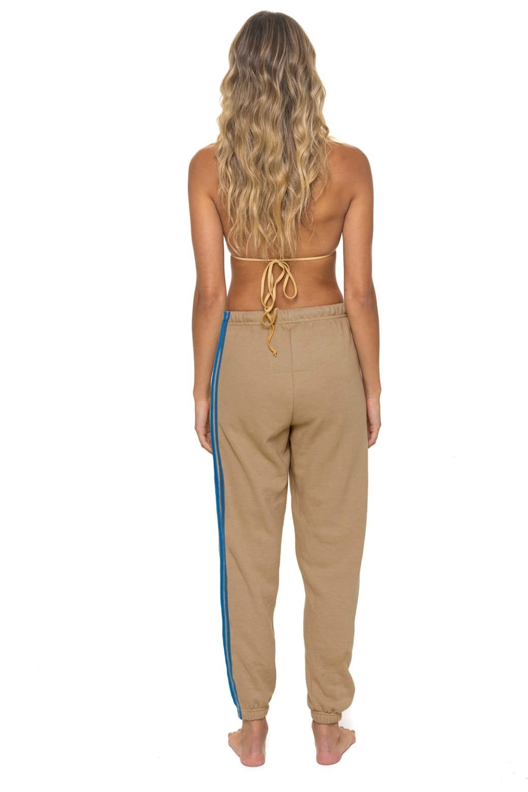 5 STRIPE SWEATPANTS - TAN - 图片 3