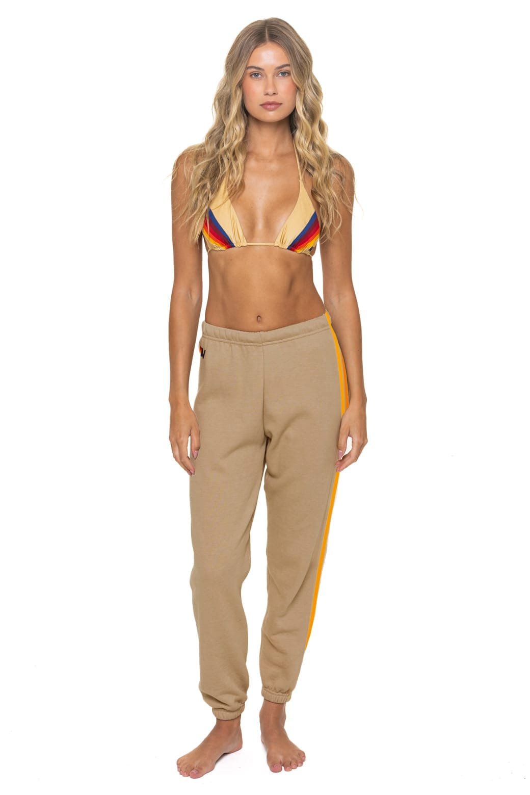 Alternative view of 5 STRIPE SWEATPANTS - TAN