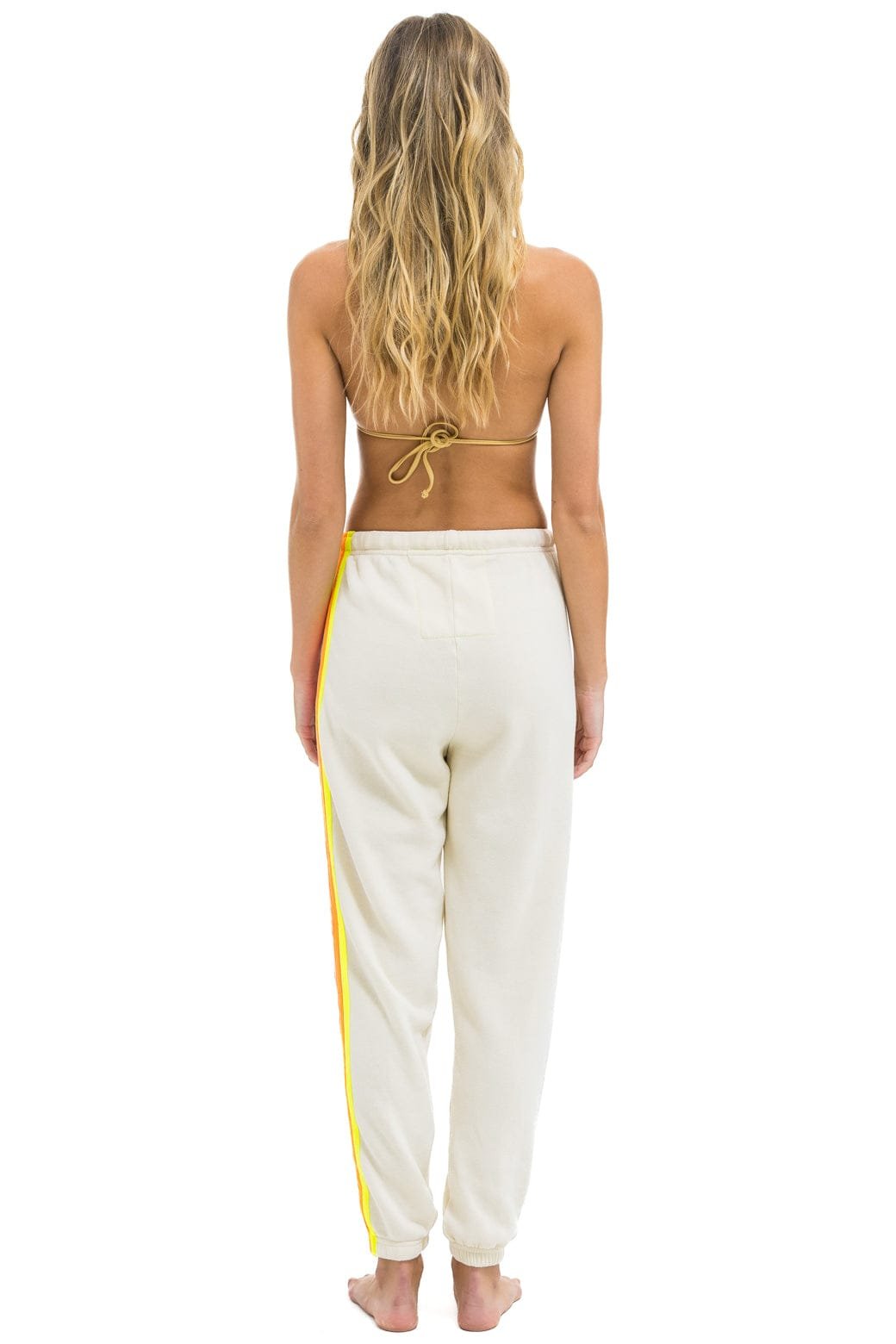 5 STRIPE SWEATPANTS - VINTAGE WHITE // NEON - 图片 3