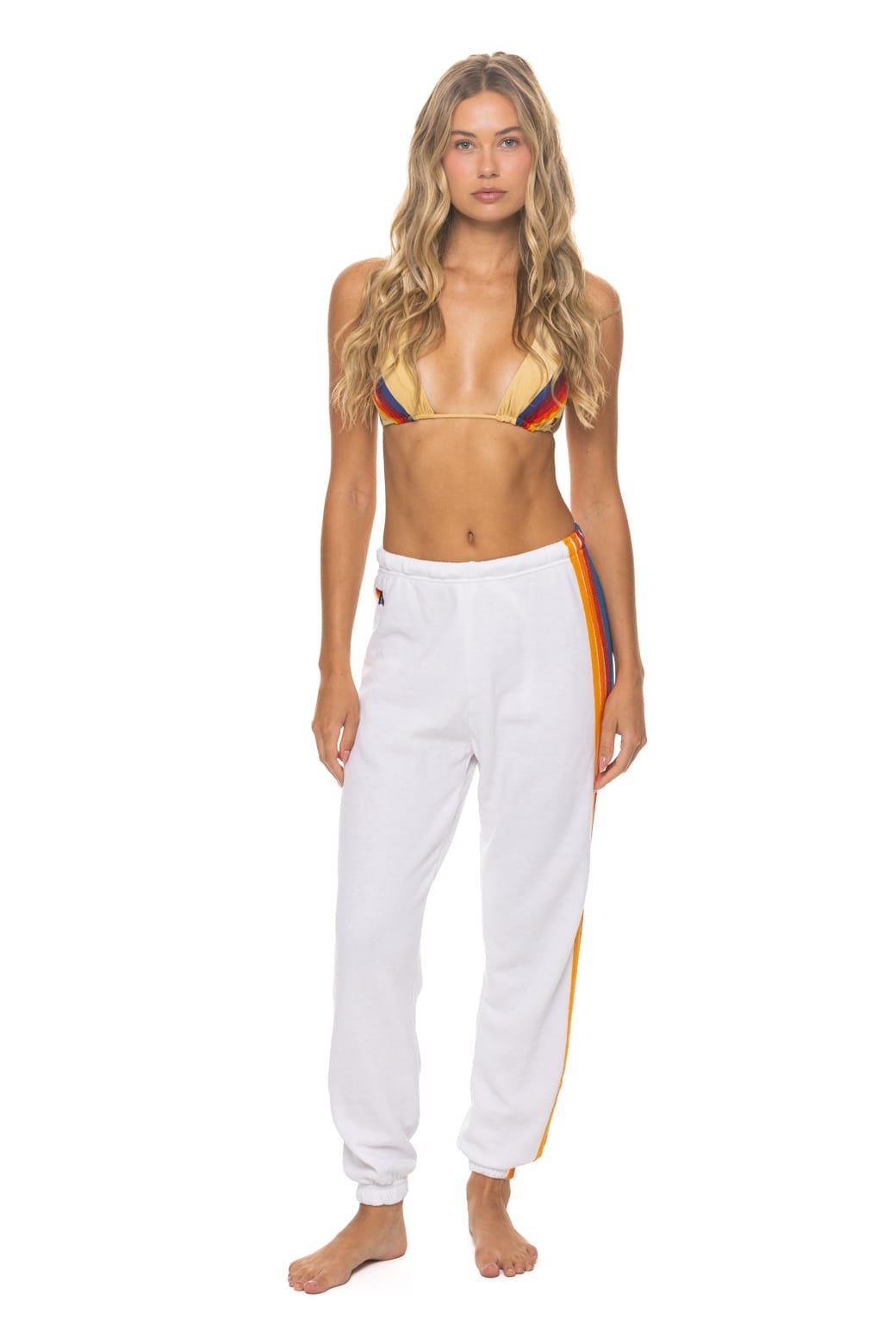 Alternative view of 5 STRIPE SWEATPANTS - WHITE