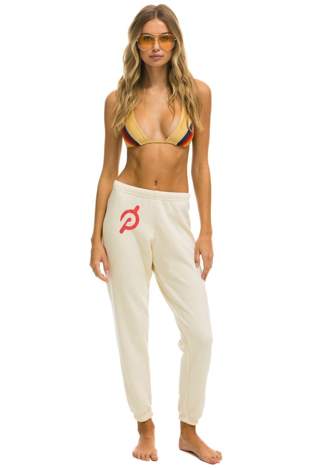 Alternative view of PELOTON 2024 5 STRIPE SWEATPANTS - VINTAGE WHITE