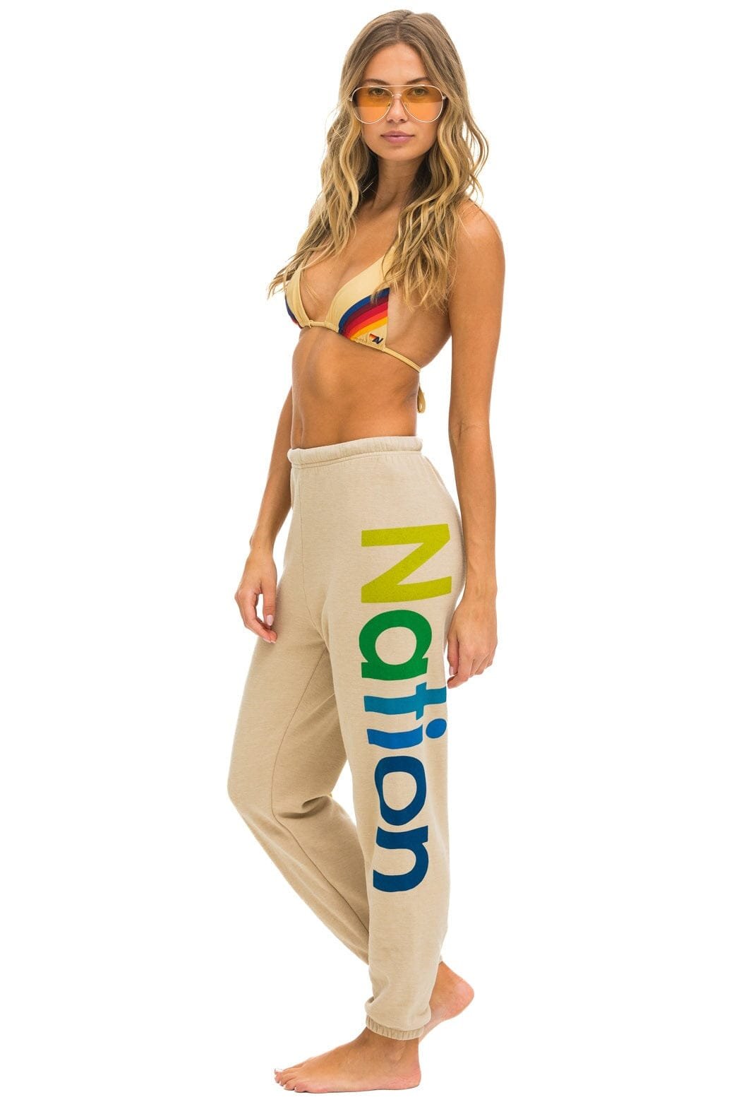 Alternative view of AVIATOR NATION 2 SWEATPANTS - SAND