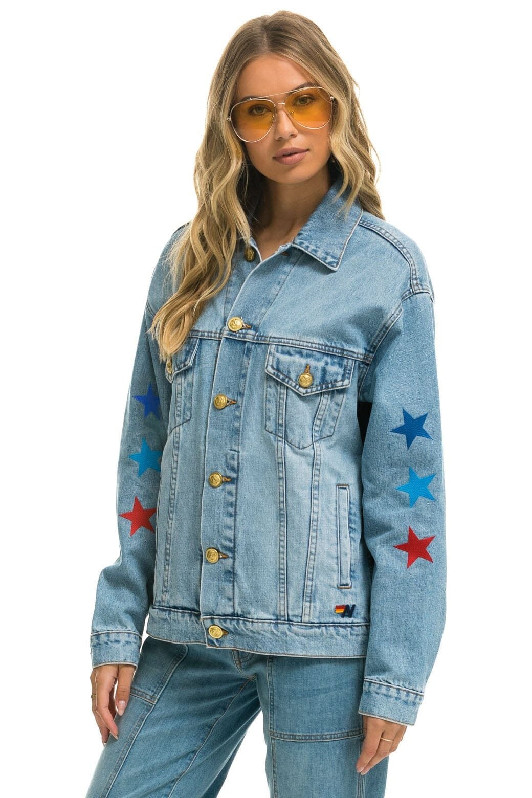 AVIATOR NATION OVERSIZED CONCERT DENIM JACKET - SUPER LIGHT - Image 5