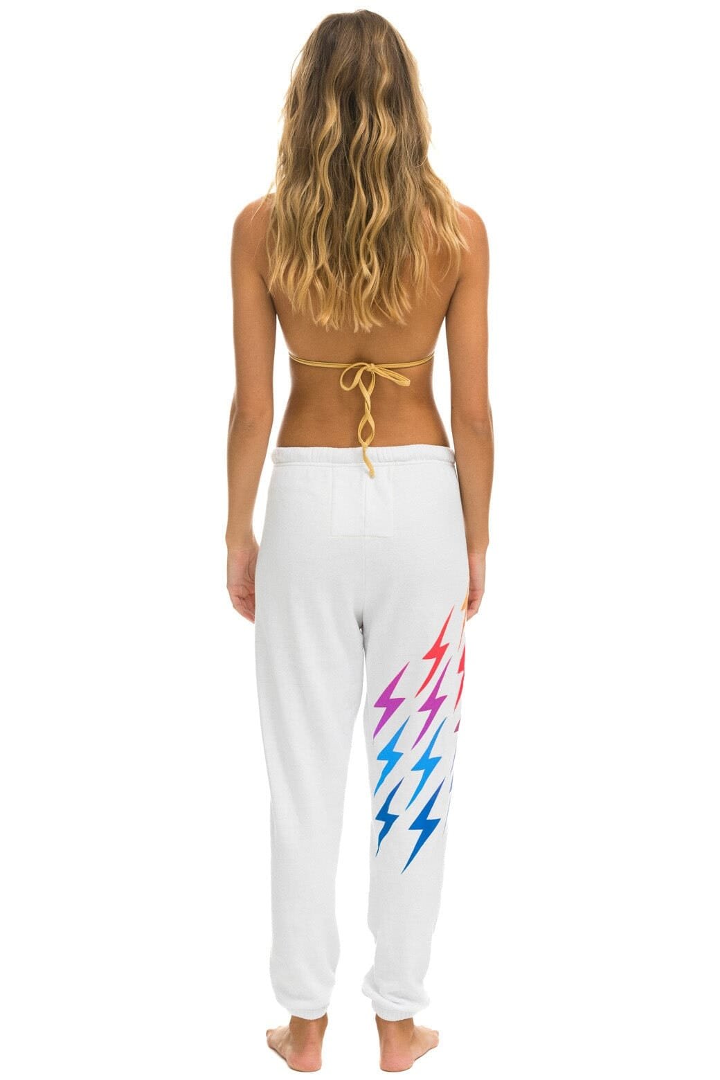 BOLT GRADIENT SWEATPANTS - WHITE // RAINBOW - 图片 3