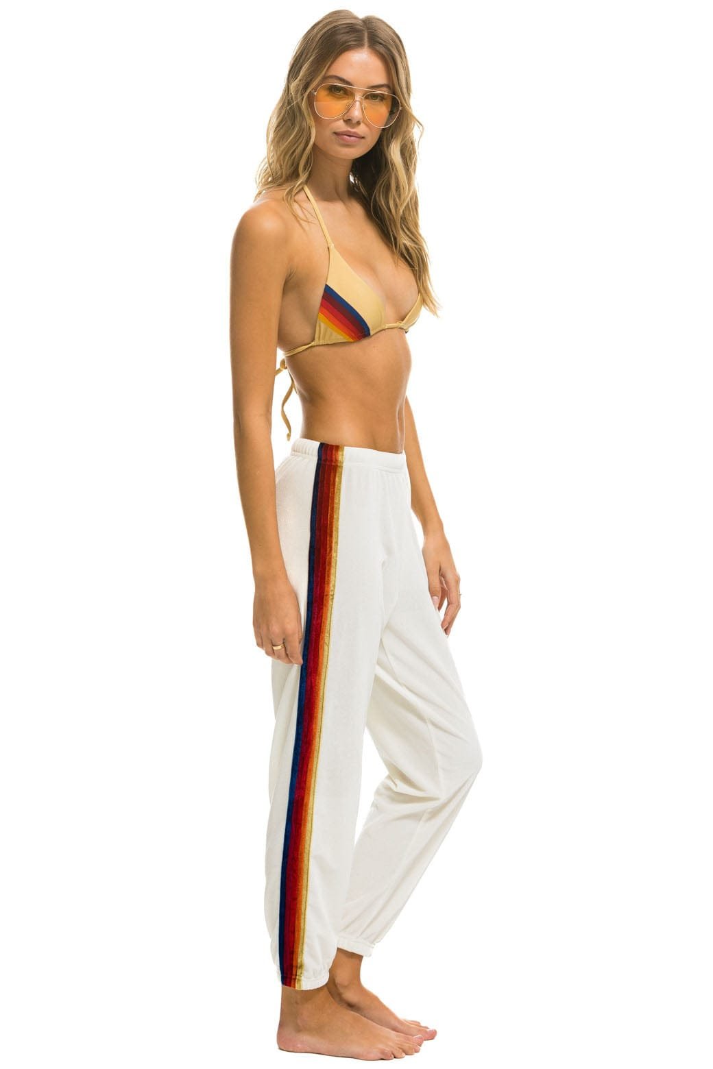 CLASSIC VELVET SWEATPANTS - WHITE - Image 3
