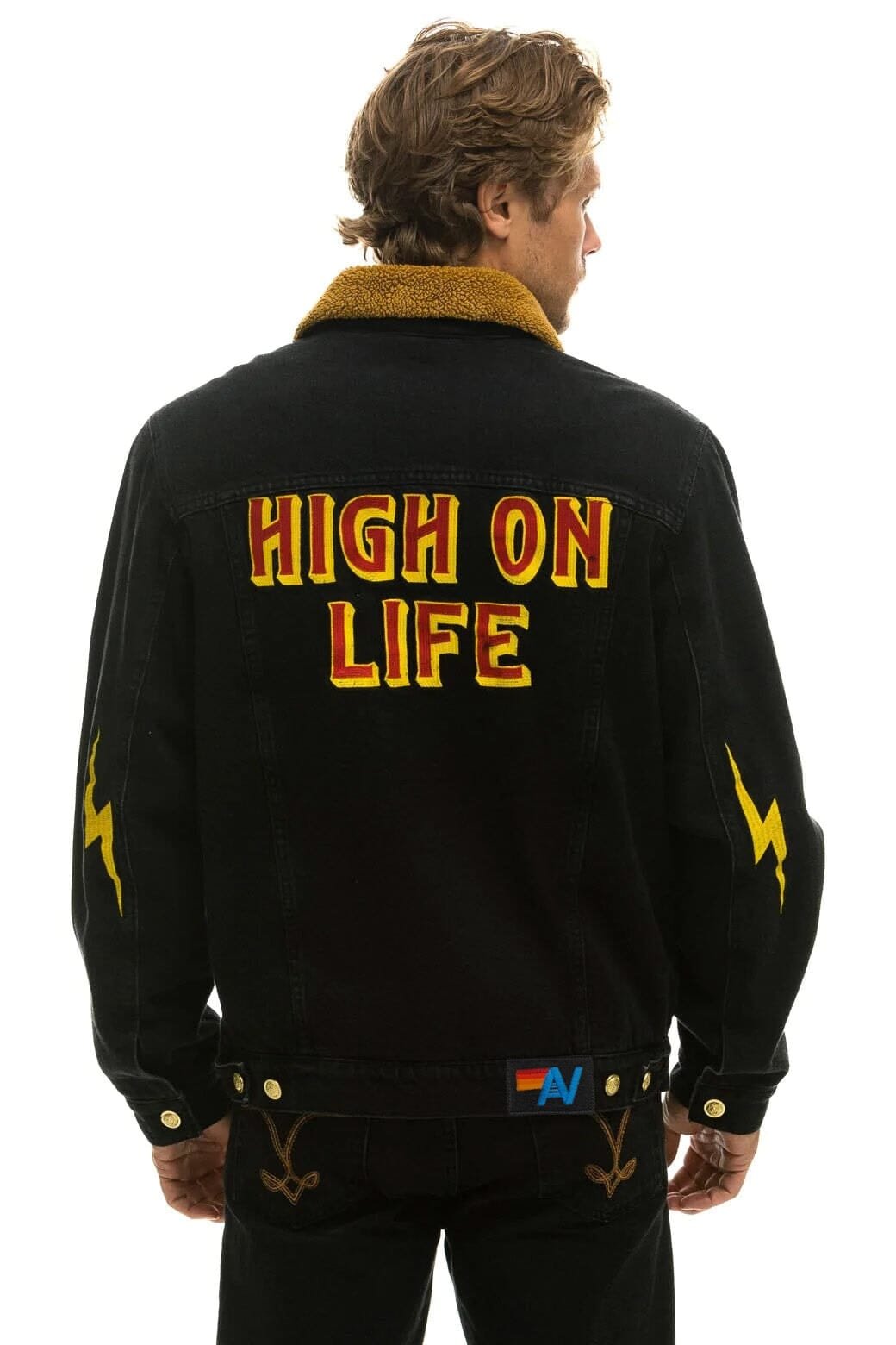 Alternative view of HIGH ON LIFE RANCH SHERPA DENIM JACKET - VINTAGE BLACK