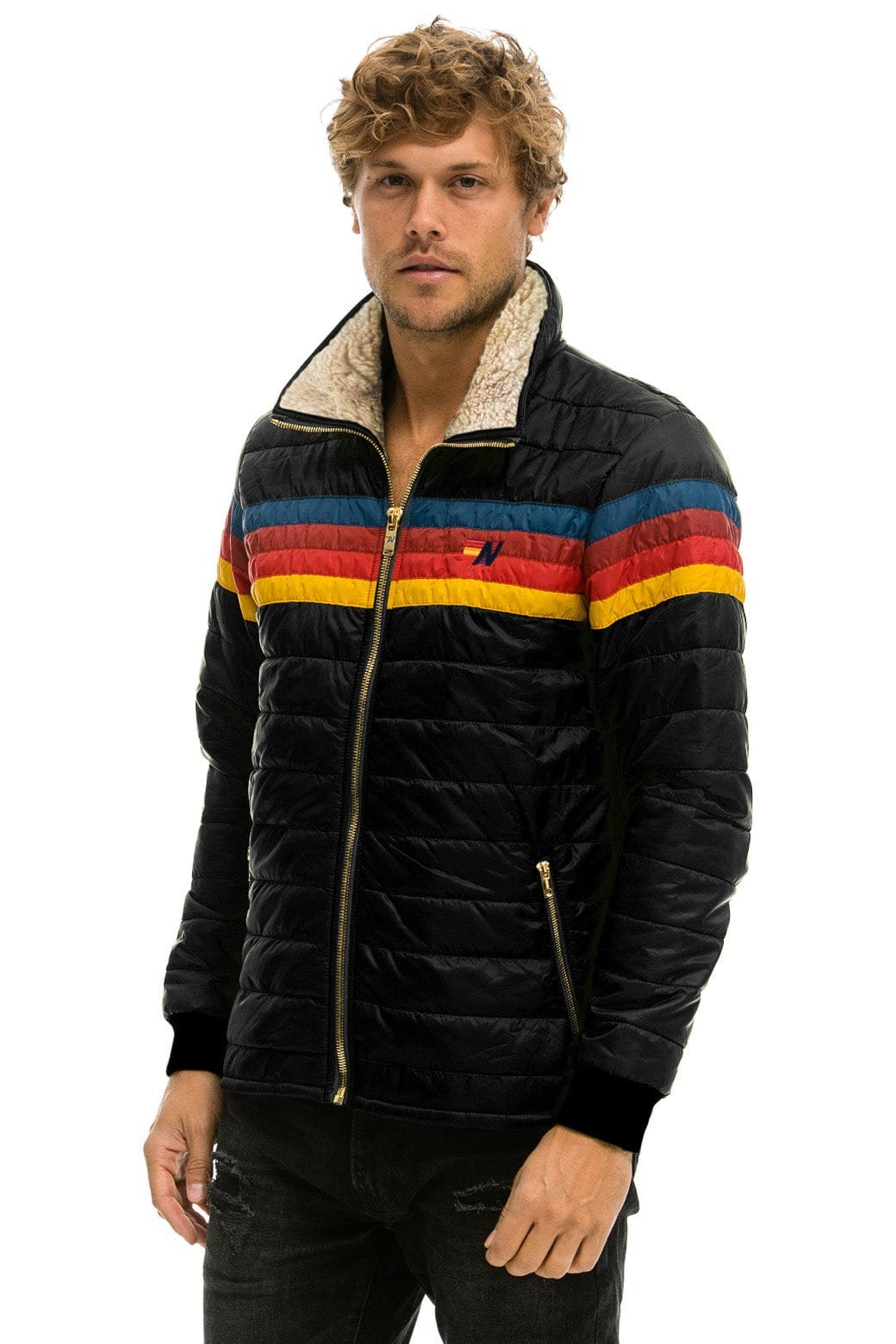 Alternative view of 4 STRIPE JACKET  -  BLACK