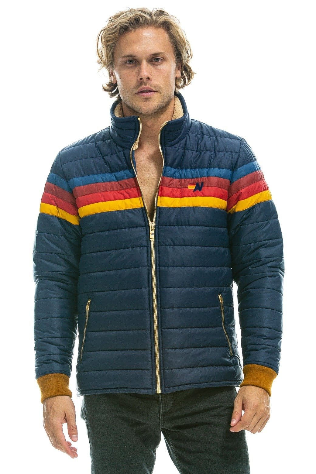 4 STRIPE JACKET - NAVY - 图片 3