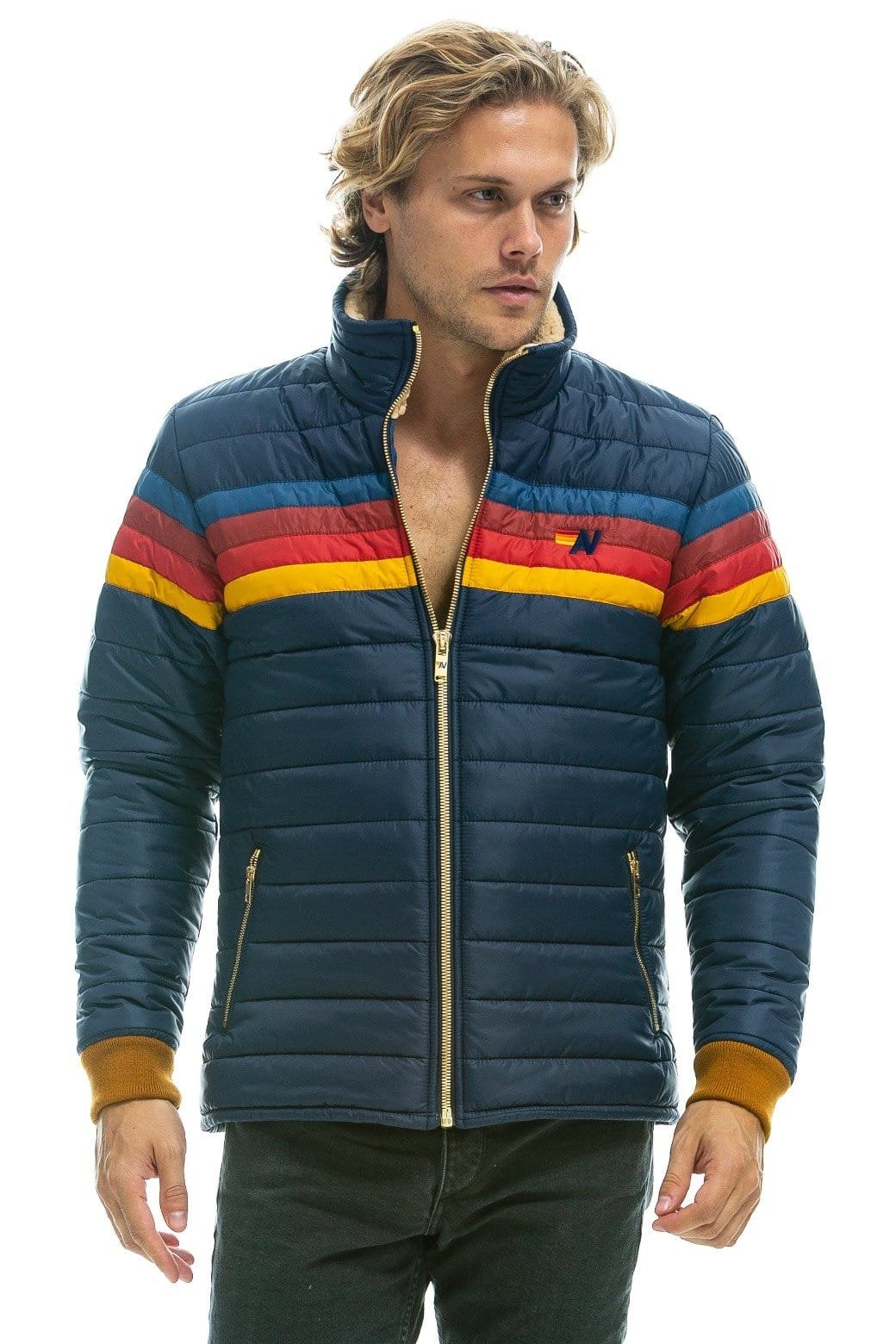 Alternative view of 4 STRIPE JACKET -  NAVY