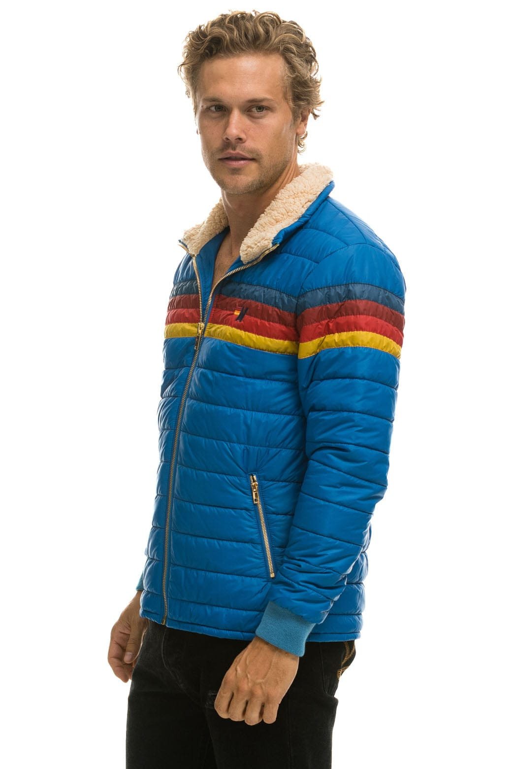 Alternative view of 4 STRIPE JACKET  -  SNORKEL BLUE