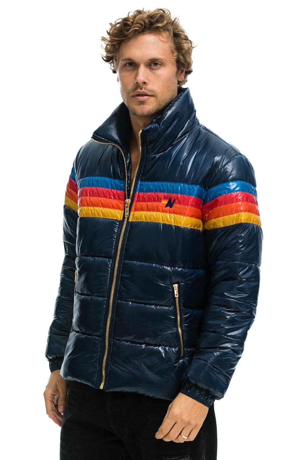 Alternative view of 4 STRIPE LUXE TRAVELER JACKET - GLOSSY DEEP BLUE