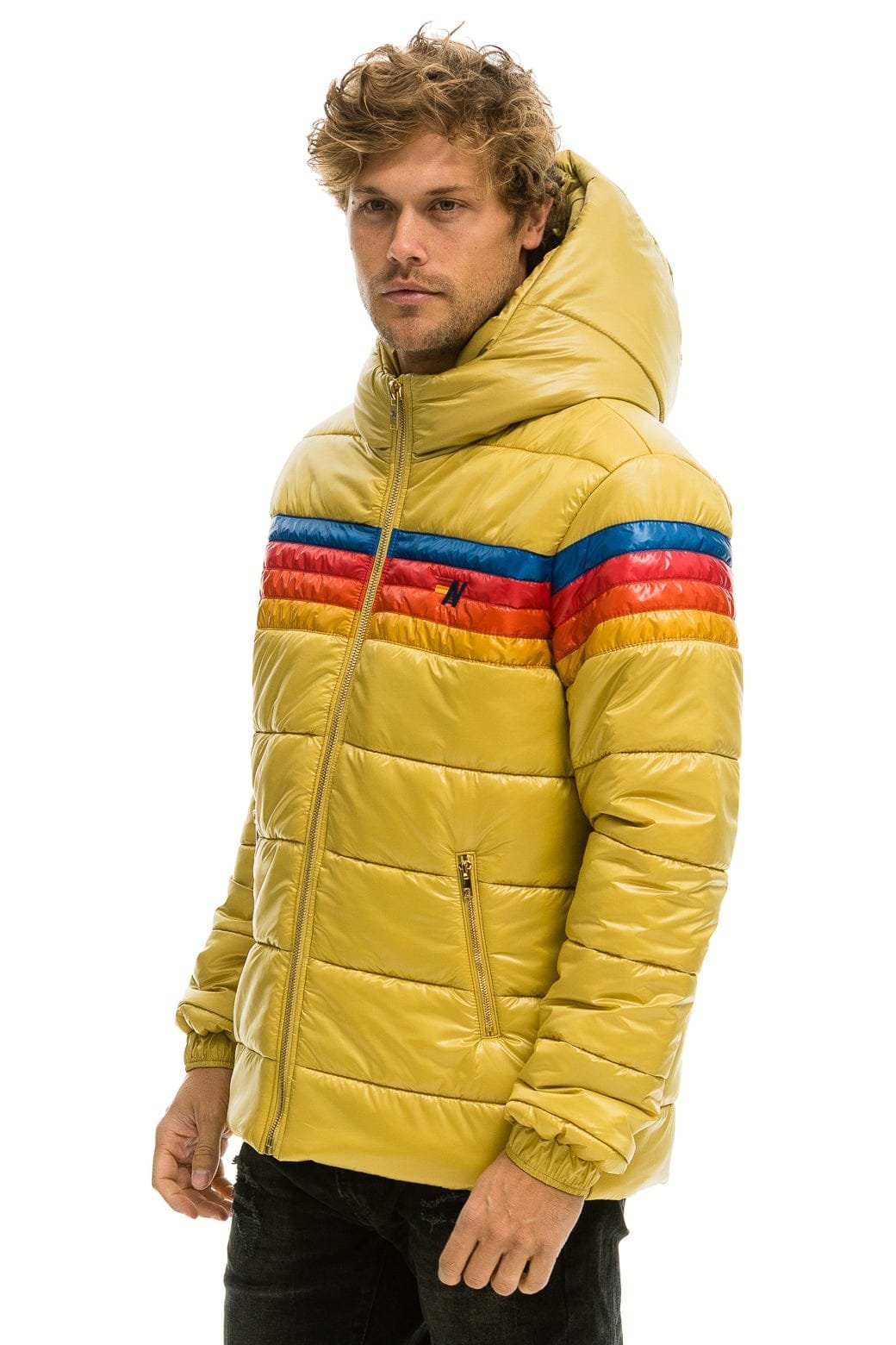 Alternative view of 4 STRIPE LUXE TREKKER JACKET - GLOSSY KHAKI
