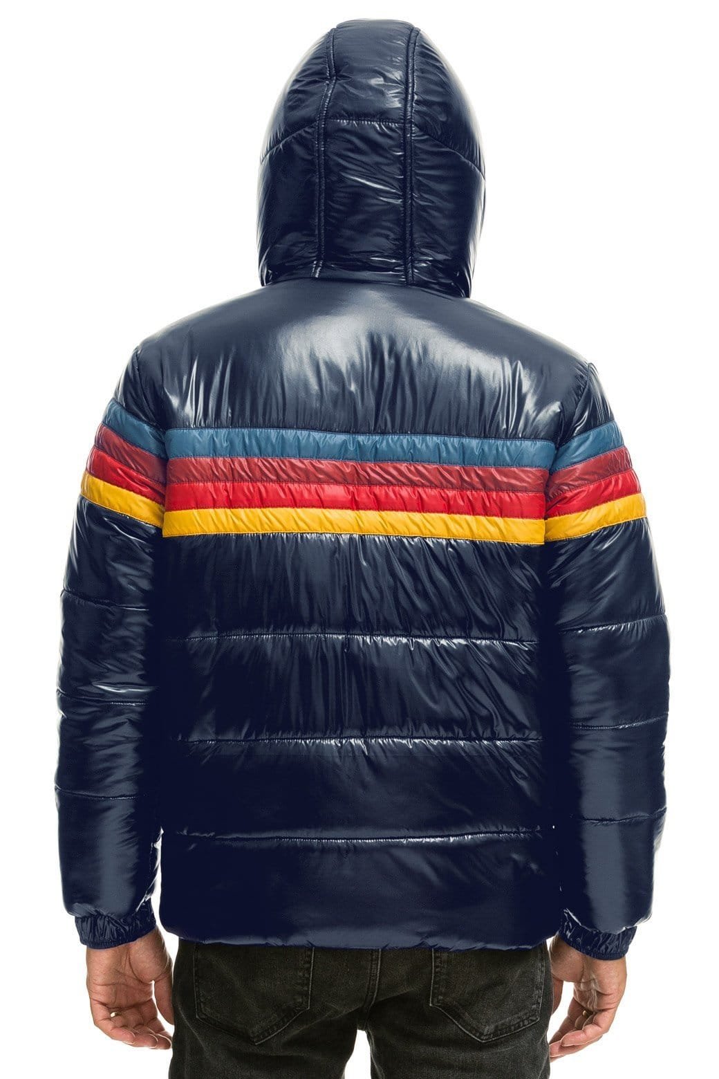 Alternative view of 4 STRIPE LUXE TREKKER JACKET - GLOSSY NAVY