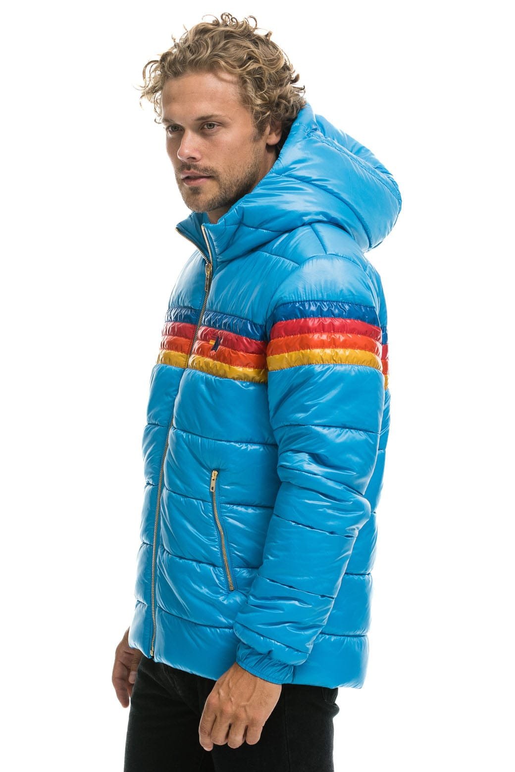 Alternative view of 4 STRIPE LUXE TREKKER JACKET - GLOSSY OCEAN