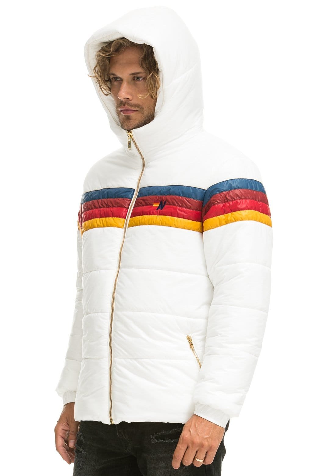 4 STRIPE LUXE TREKKER JACKET - GLOSSY WHITE - 图片 4