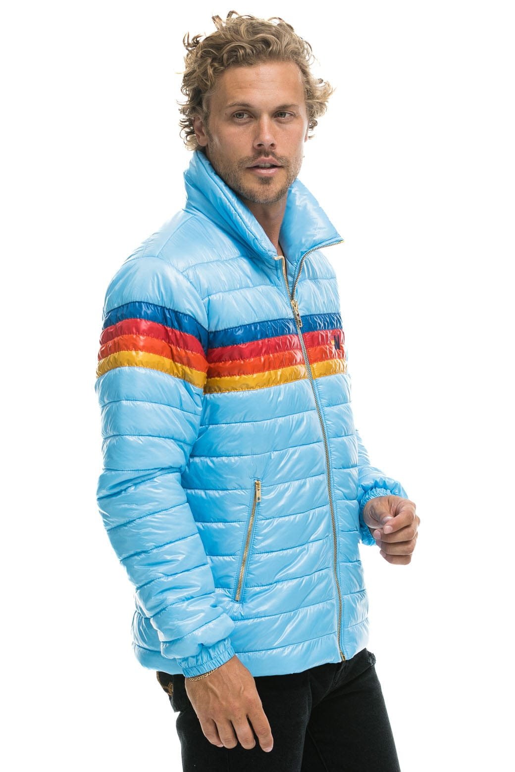 Alternative view of 4 STRIPE TRAVELER JACKET - GLOSSY SKY
